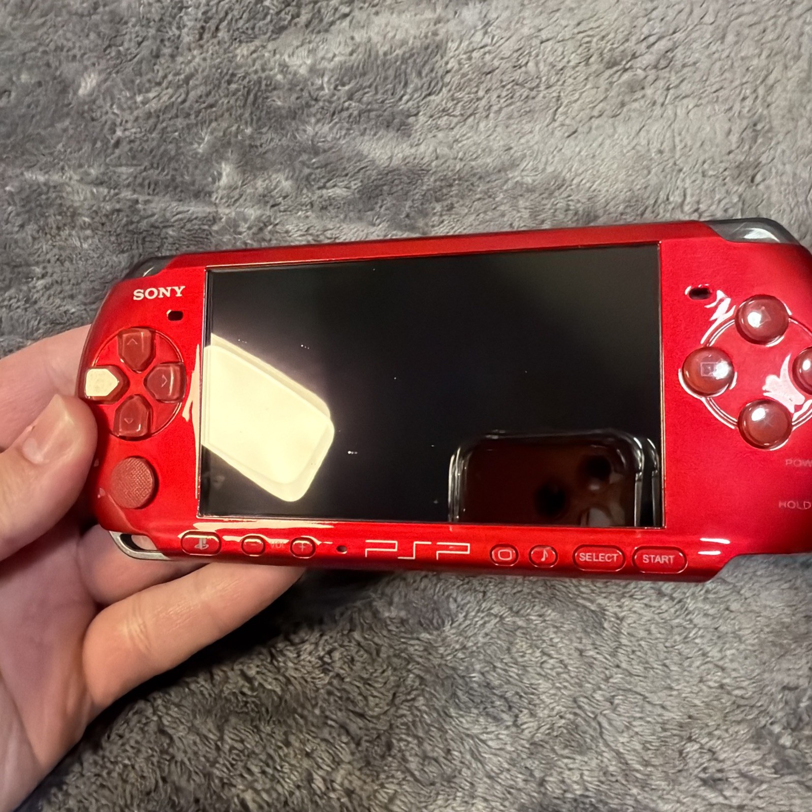 Sony PSP 3000 RED UMD DRIVE NOT WORKING 128 Gb Micro Sd CARD included