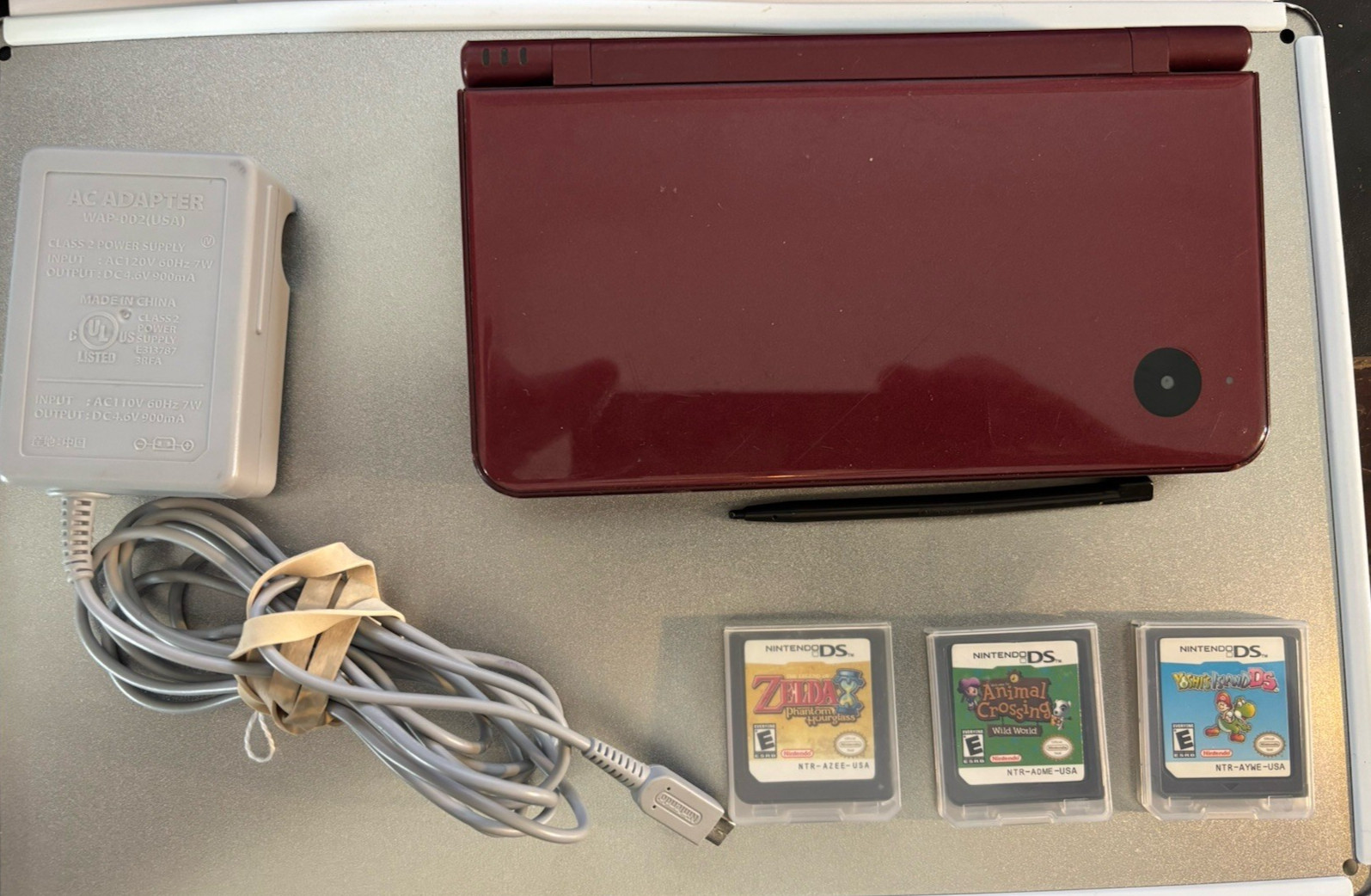 Nintendo DSi XL Console + Animal Crossing Yoshi’s Island Zelda Phantom Menace A+