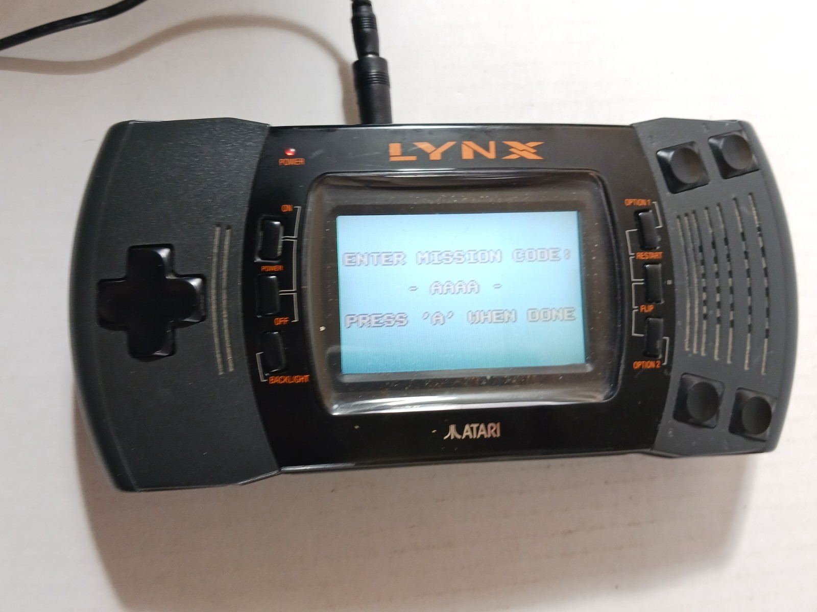 Atari Lynx II Console Tested With Blue Lightning Replacement Power Cord Bundle