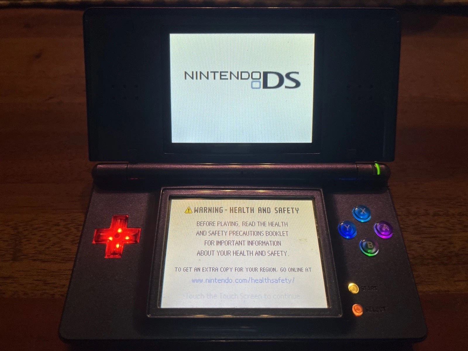 Custom Nintendo DS Purple Color Changing Handheld Console Game System