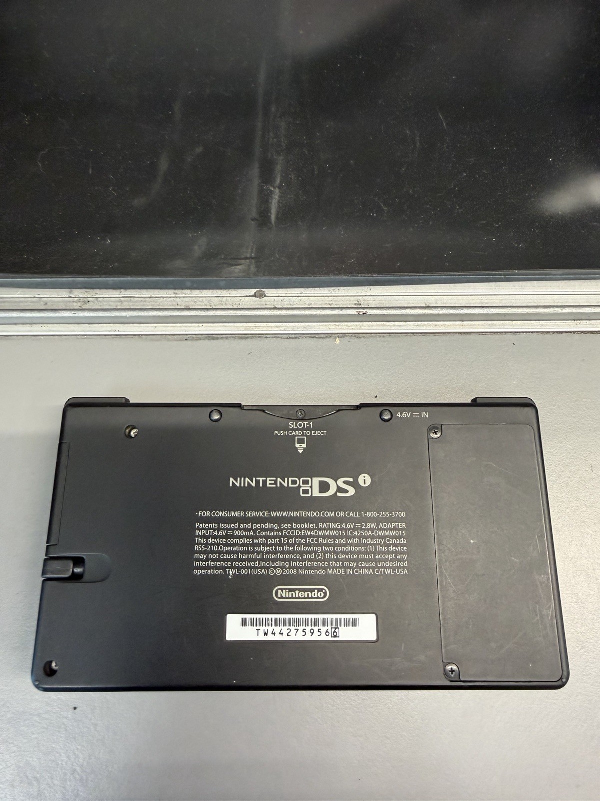 Nintendo DSI DS Handheld Game Console Black Tested No Charger