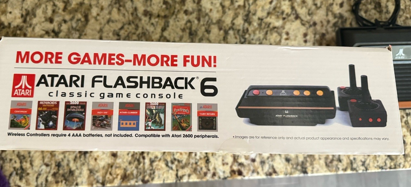 Vintage Atari Flashback 6 Classic Game Console Model No. AR2680 100 Games Tested