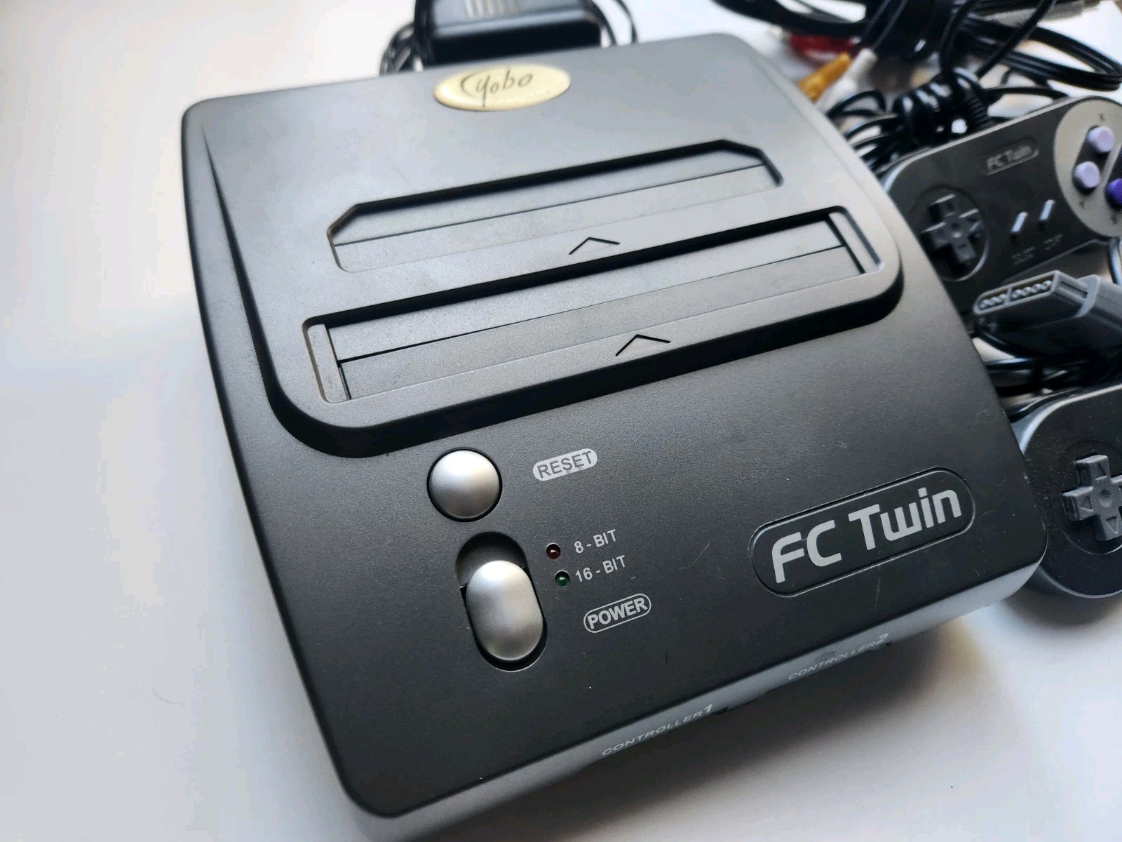 FC Twin Console For Nintendo SNES & NES Complete With Two Controllers & Cables