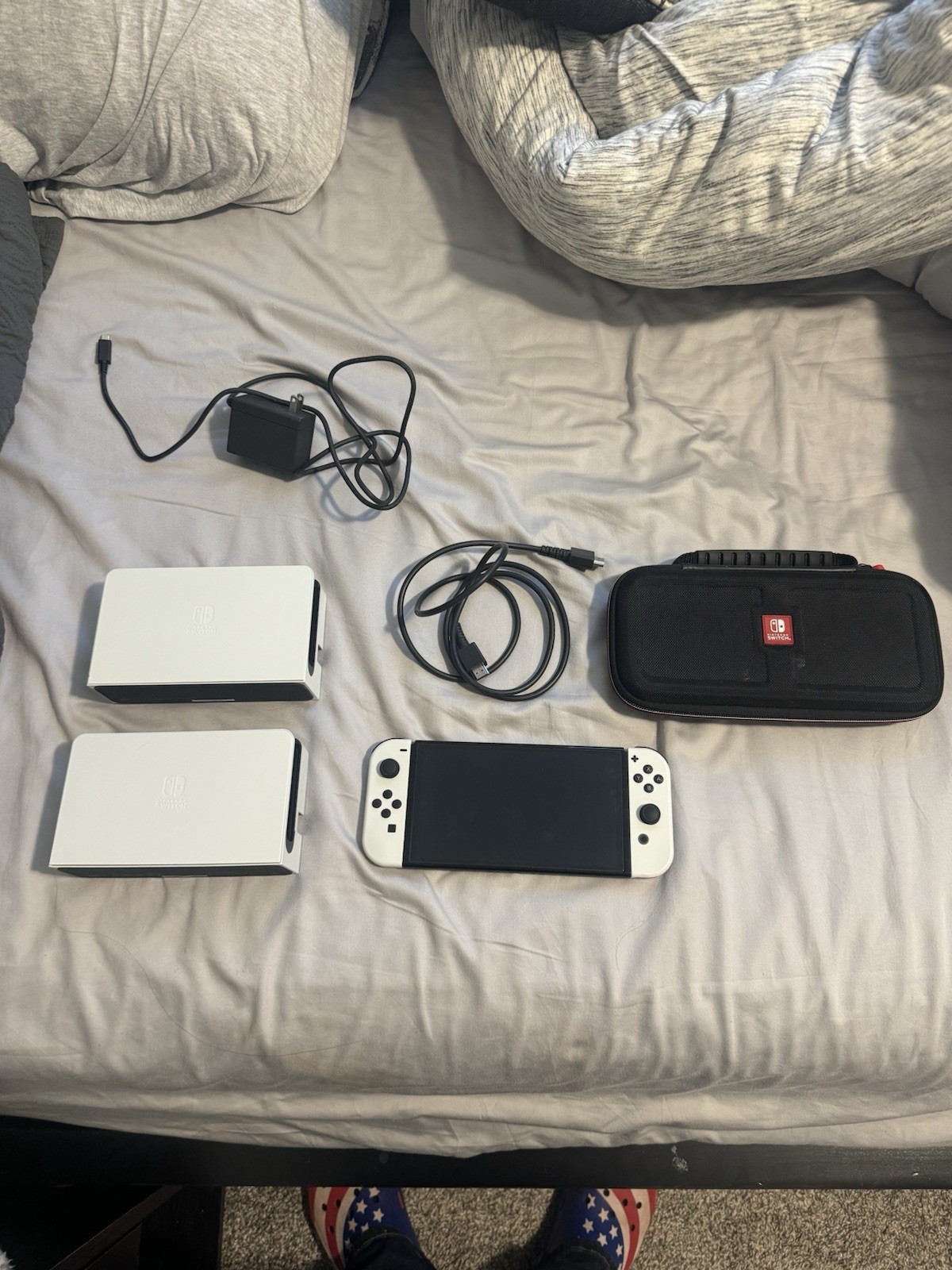 Nintendo Switch OLED Model Bundle IncludeS CASE AND TWO DOCKS FOR MULTIPLE TVs