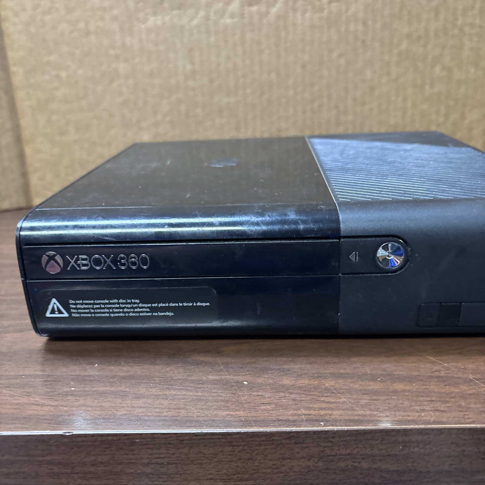 Microsoft Xbox 360 E Console 2013 Model Black Slim Untested As Is No Cords