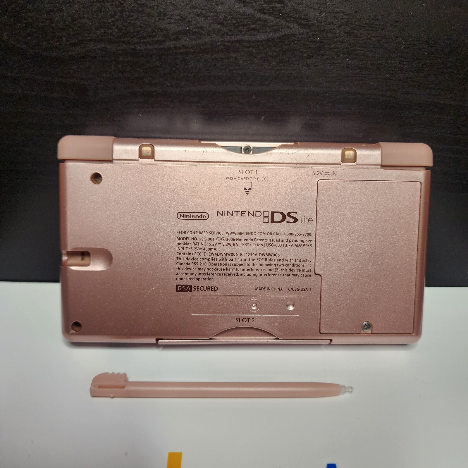 Nintendo DS Lite Console Metallic Rose With Case
