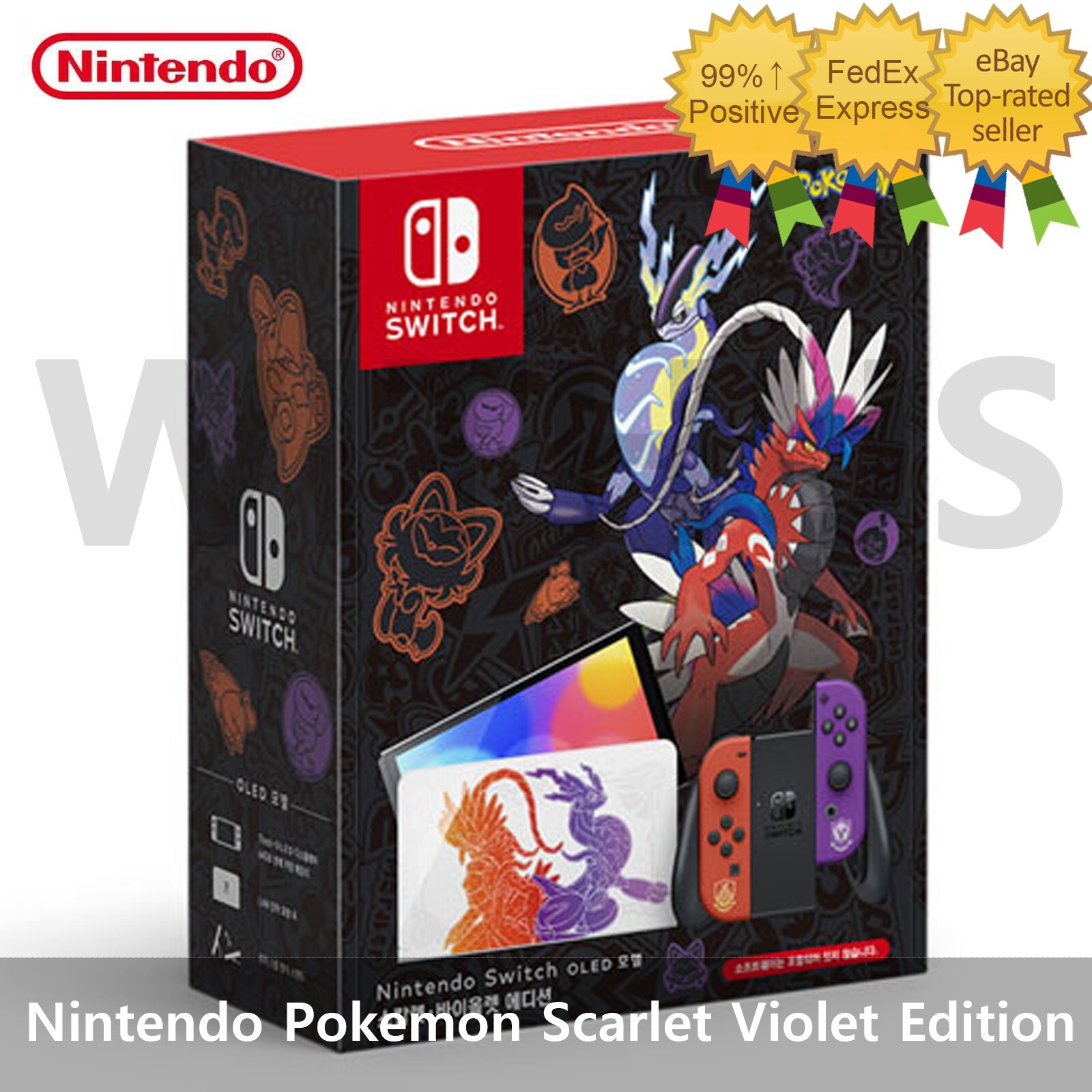 Nintendo Switch OLED Model Pokemon Scarlet Violet Edition Console New