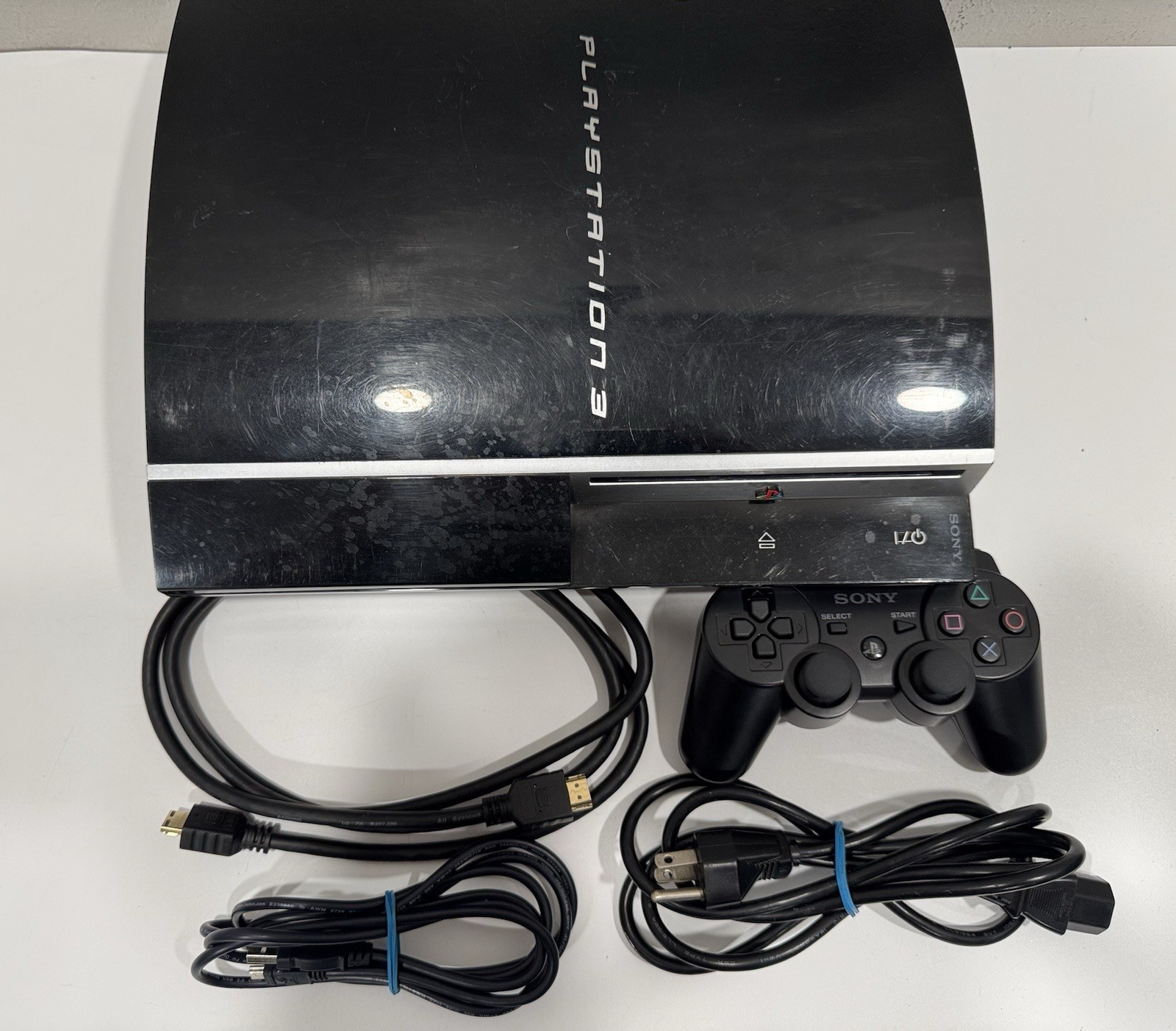 Sony PlayStation 3 PS3 CECHK01 Console OEM Controller HDMI Power Cable Tested