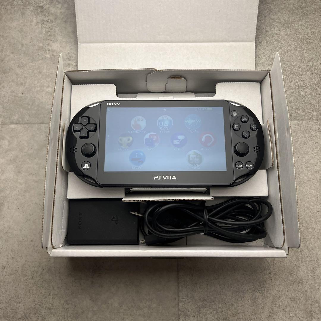 SONY PS Vita PCH-2000 Slim Black Wi-Fi LCD w/ Charger From Japan “Excellent+”