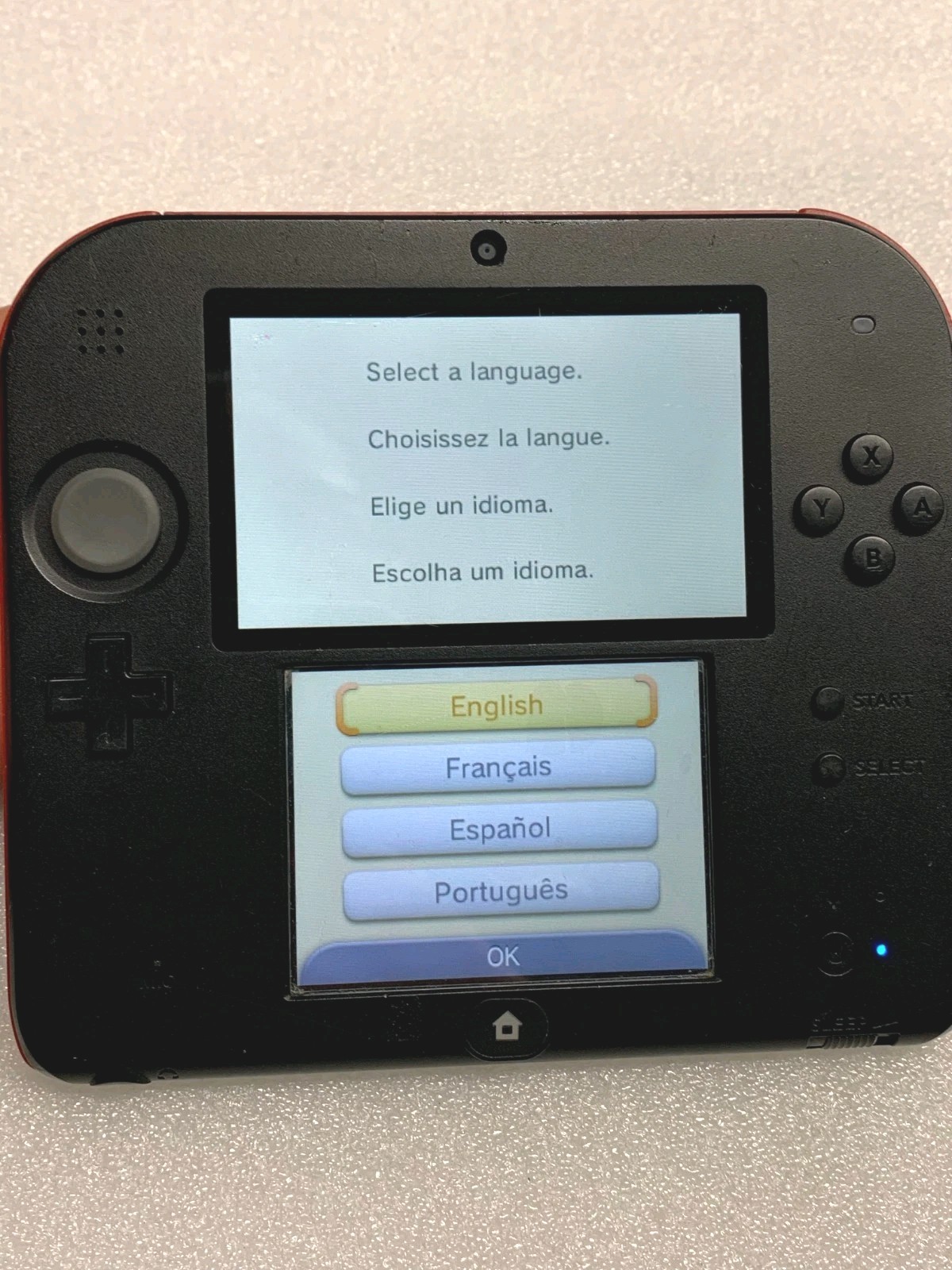 Nintendo 2DS Black & Red Handheld Video Game Console System FTR -001