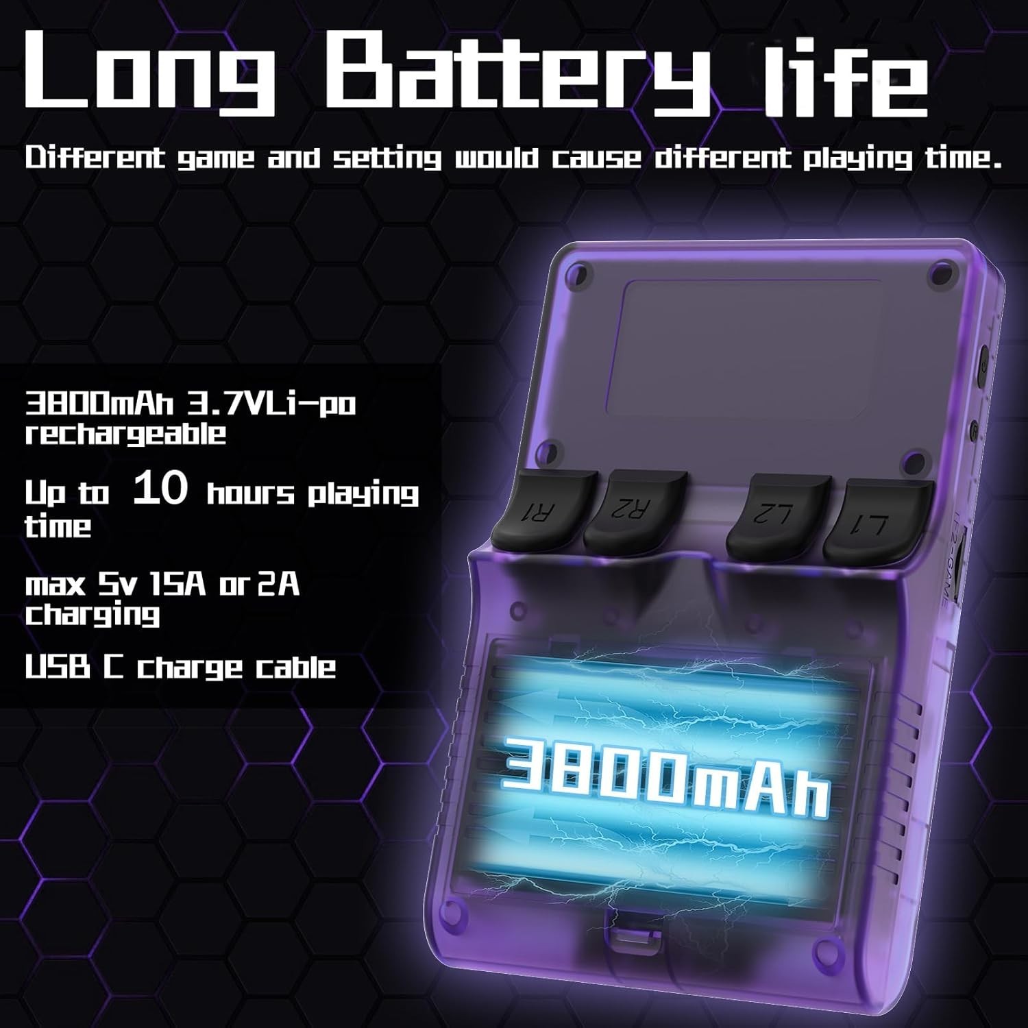 Portable Handheld Game Console 3.5 Inch IPS Screen 256G Memory Retro Arcade
