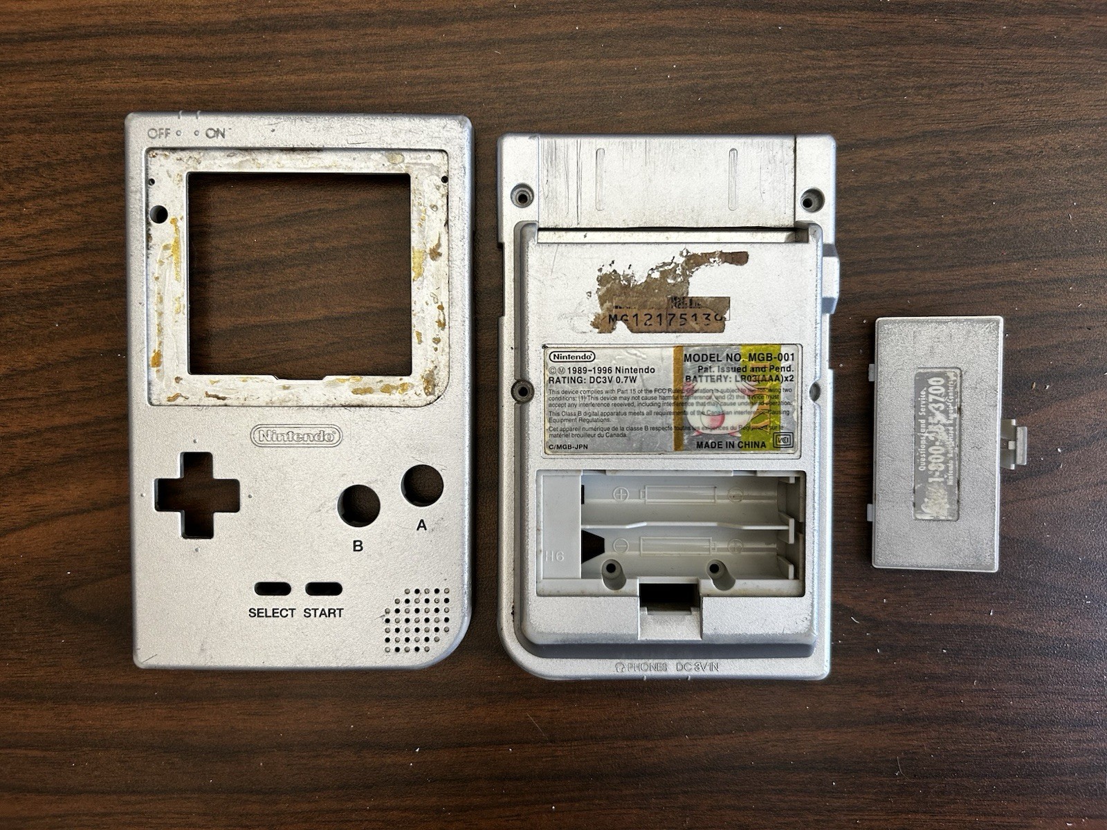 AUTHENTIC silver Nintendo Gameboy pocket used OEM- FAST SHIPPING