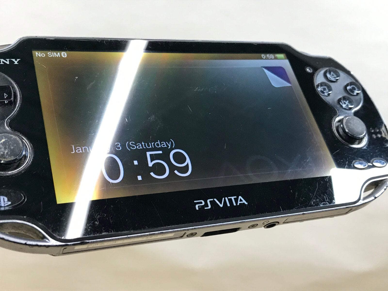 PS Vita PCH-1000 CRYSTAL BLACK Console Japan – With Defects GE1739