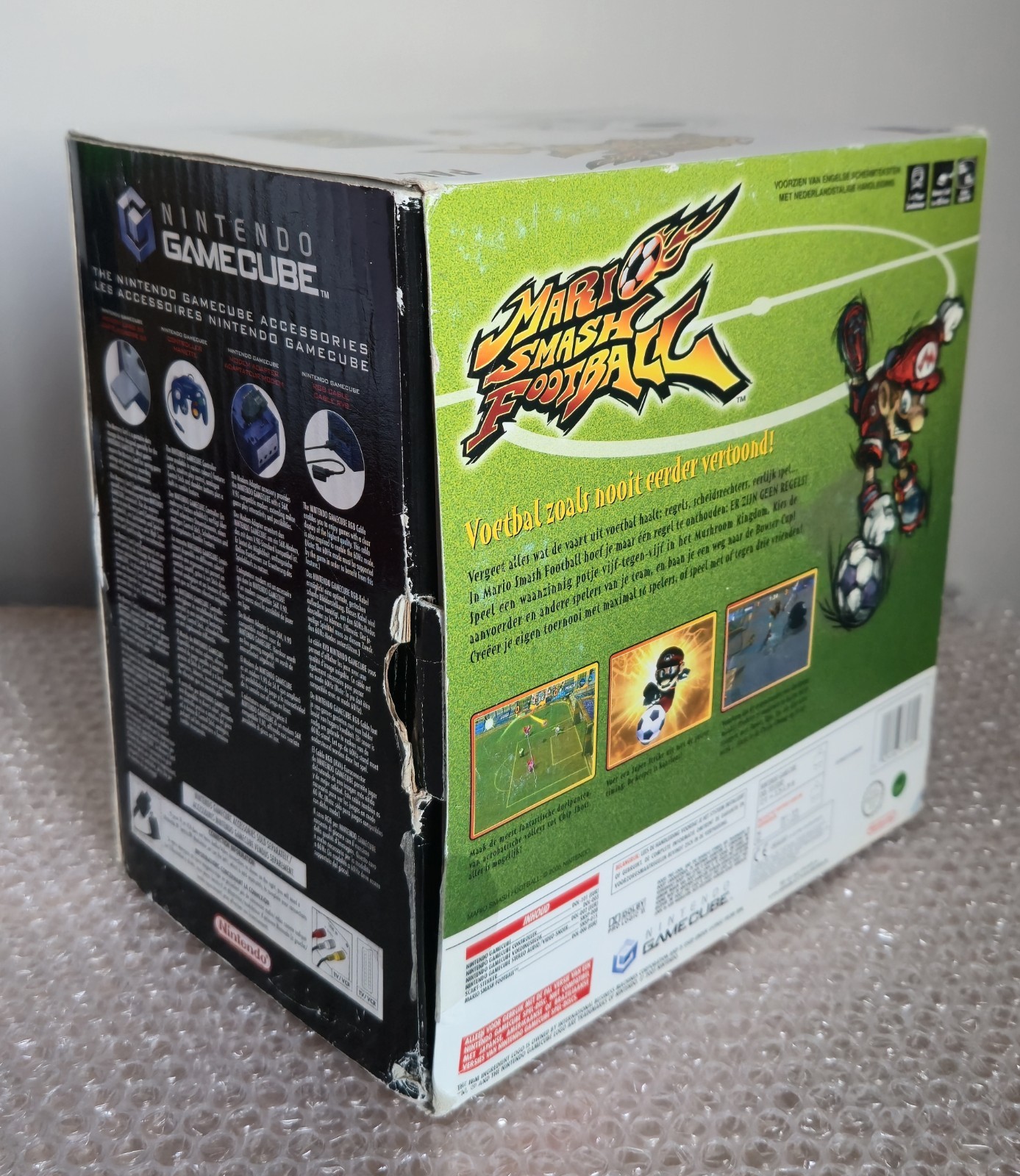 Pearl White Nintendo Gamecube Console – Mario Smash Football Pak – Europe Import