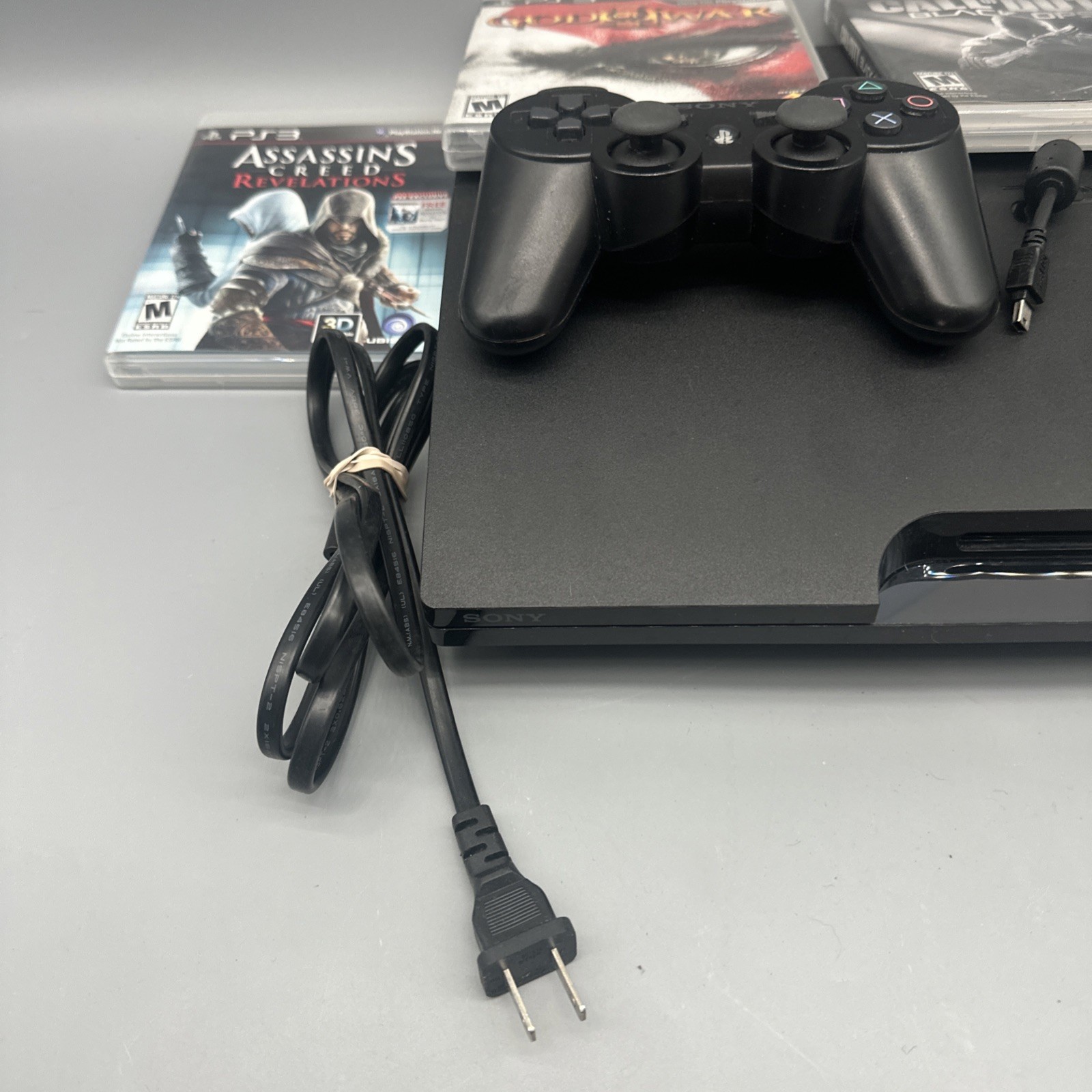 Sony PlayStation 3 Slim Console Bundle Games & Controller – Tested & Working