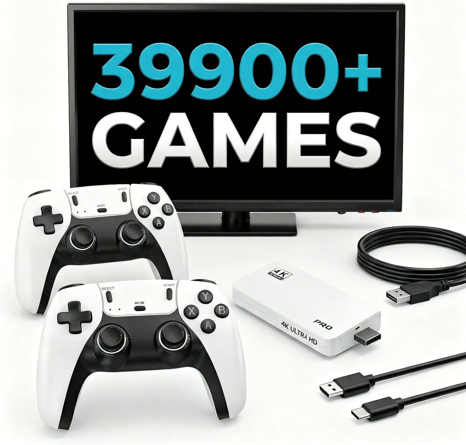 Retro Gaming Console – Plug&Play Classic Video Game Emulators Stick with Built-I