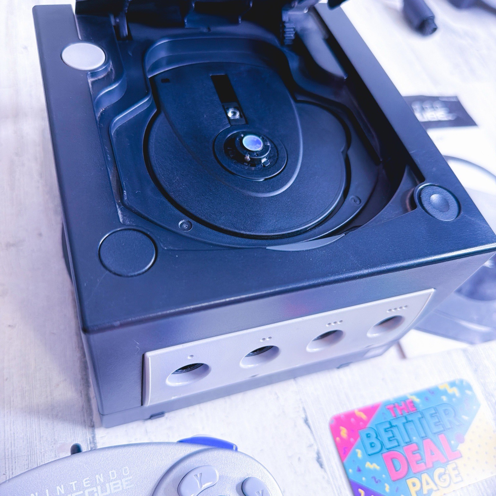 Nintendo GameCube Console Bundle Black DOL-001 – 1 OEM Controller Tested Clean