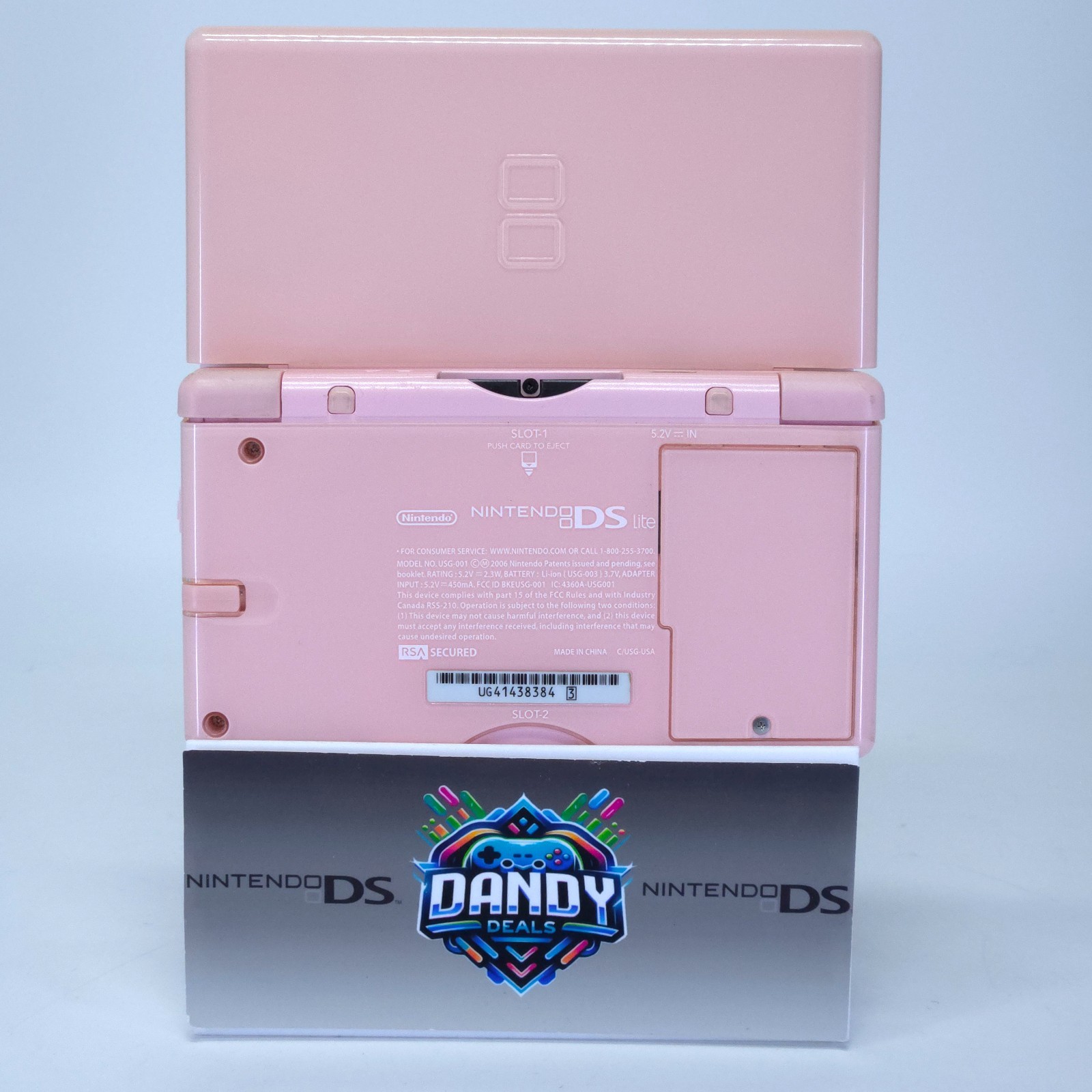 DS Lite Console Nintendo System Pink W/ Charger + Stylus | Usg-001 Tested