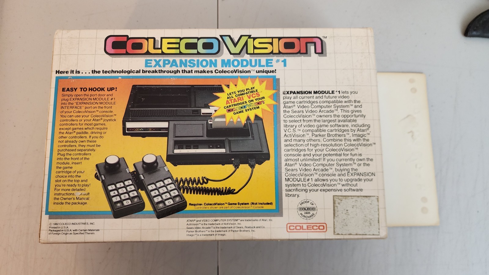 ColecoVision Console 1982 Complete in Box with the Coleco Vision Expansion Pack!