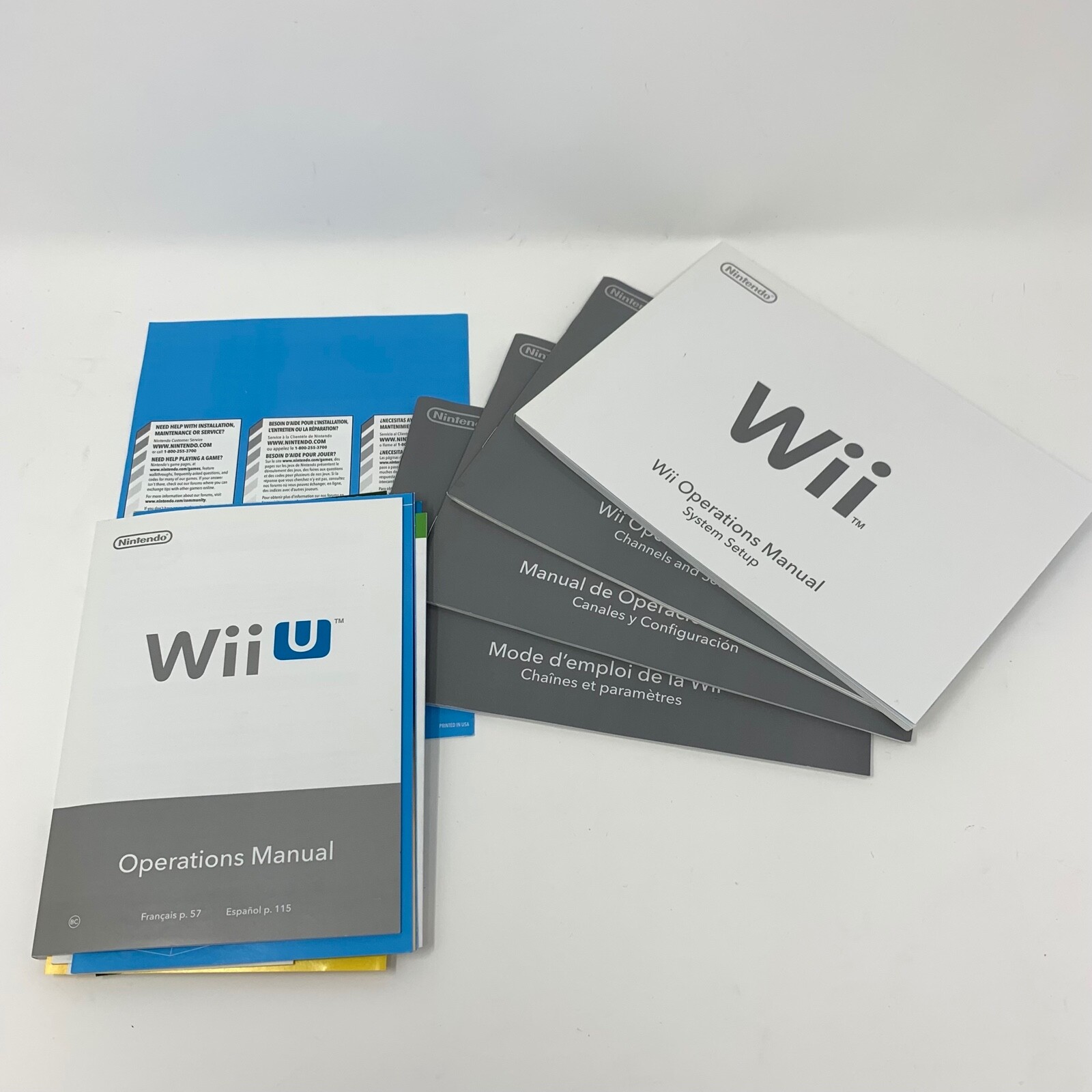 Nintendo Wii White Console Complete Bundle w/ 2 Controllers 2 Wheels & Nunchucks