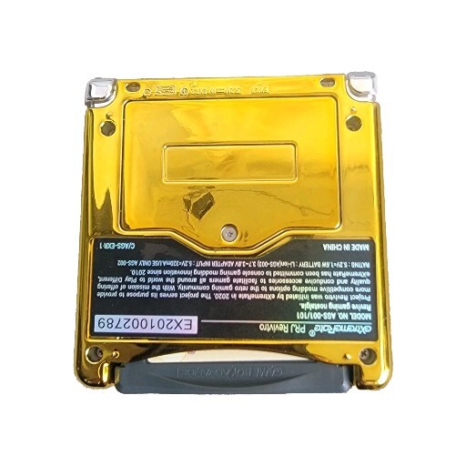 Gameboy Advance SP Glossy Gold🏆 Modded Retro Console IPS 🌲 Backlit .Gift Idea