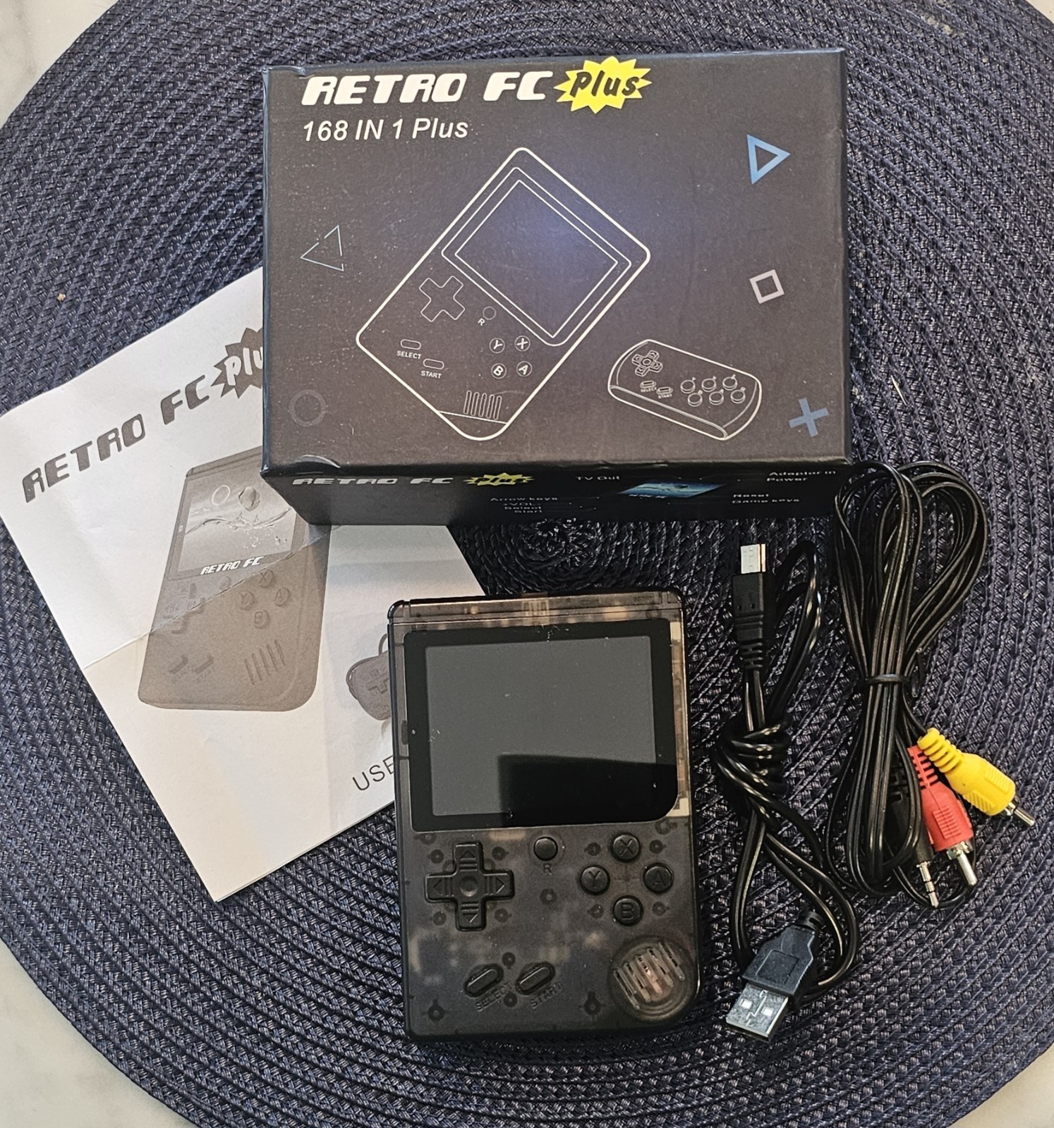 Retro Fc FC Plus 168 Handheld Video Game Console Built-in Games RCA USB-A