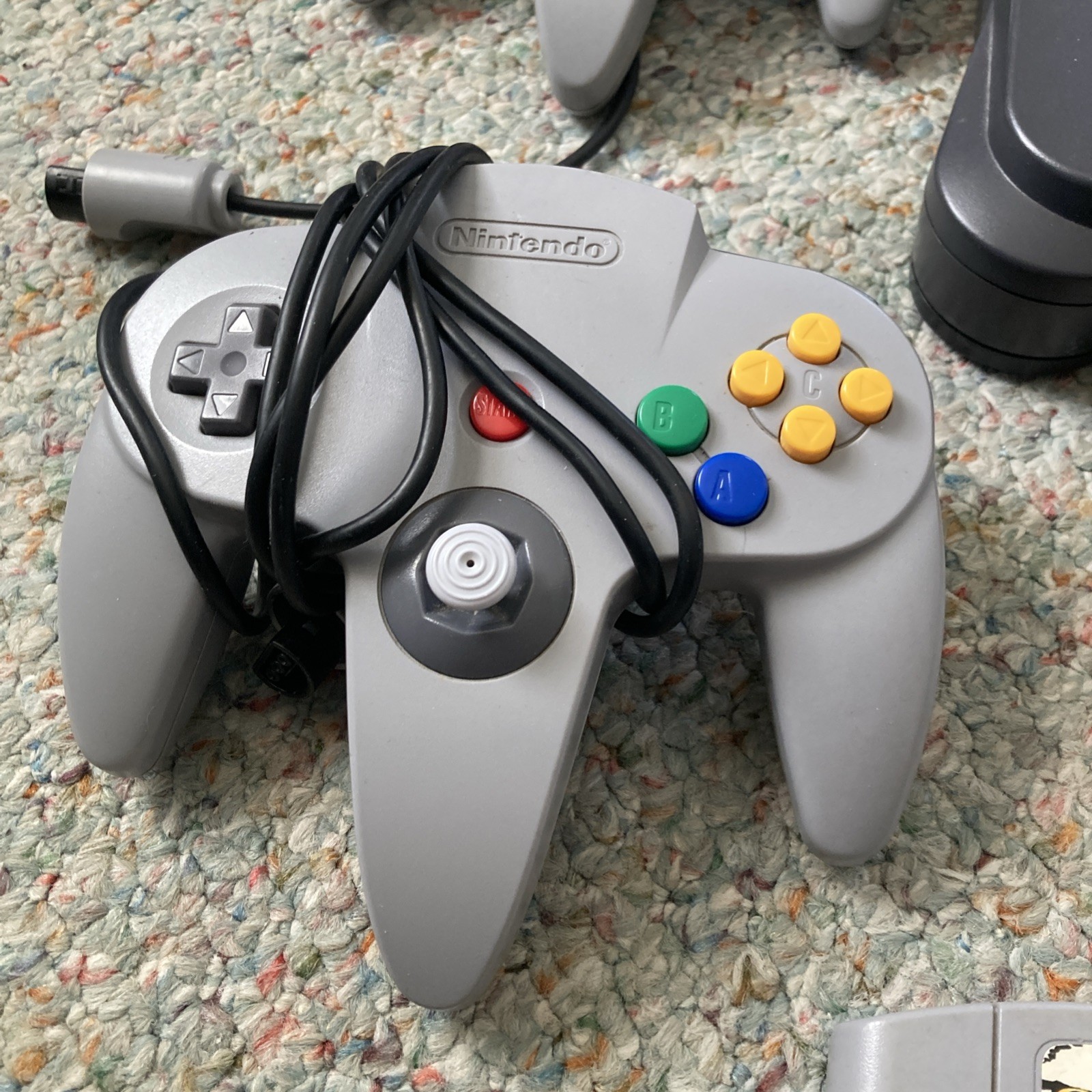 N64 Console + Expansion Pack + 5 Controllers Oem Nintendo + 4 Games UNTESTED