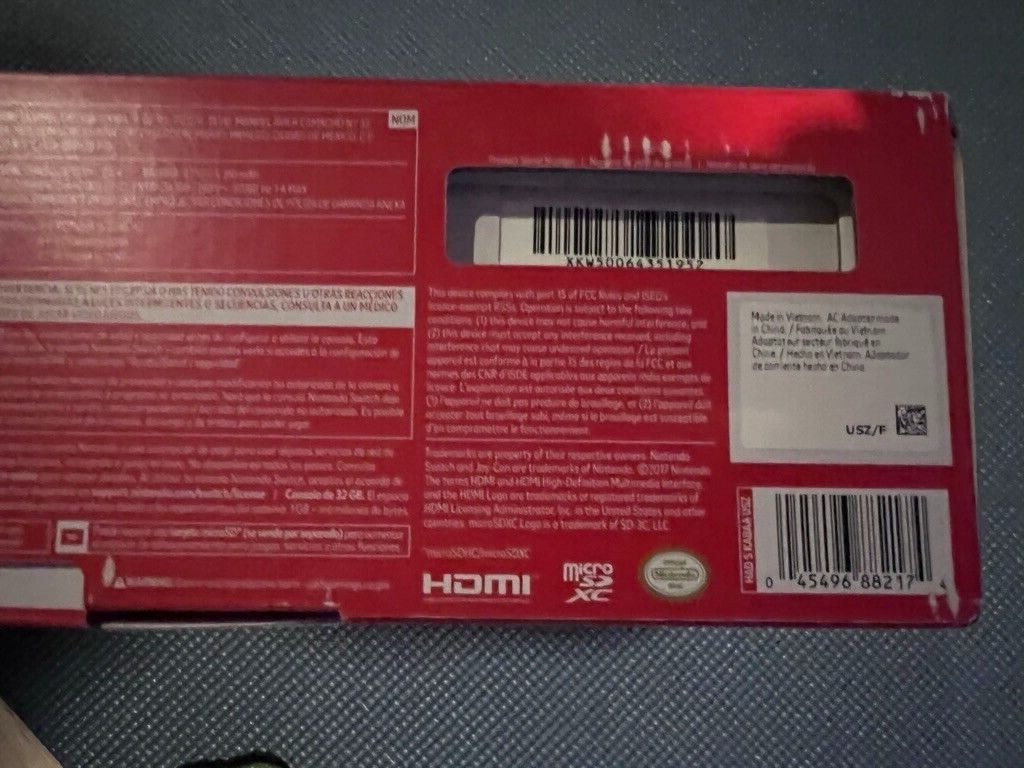 Nintendo Switch 32GB Gray Console with Neon Red and Neon Blue Joy-Con
