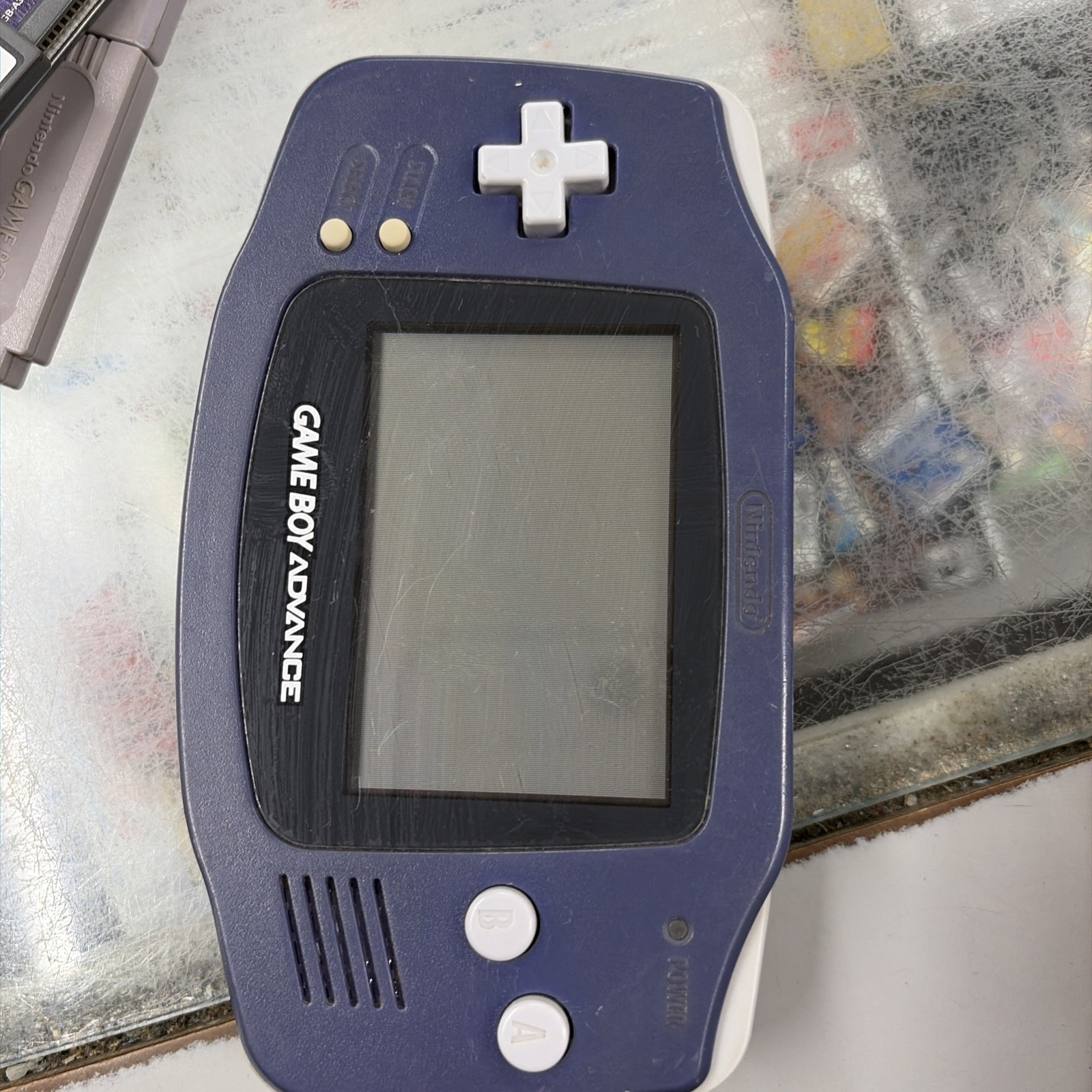 Nintendo Game Boy Advance Handheld Console AGB-001 Indigo Bundle 1 Game