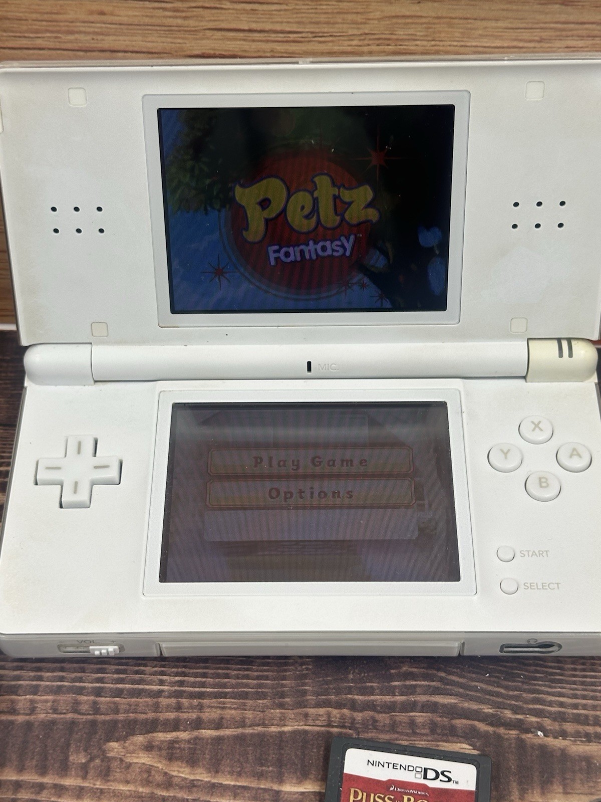 Nintendo DS Lite White Handheld Console + 5 Games,Stylus Pen & OEM Charger