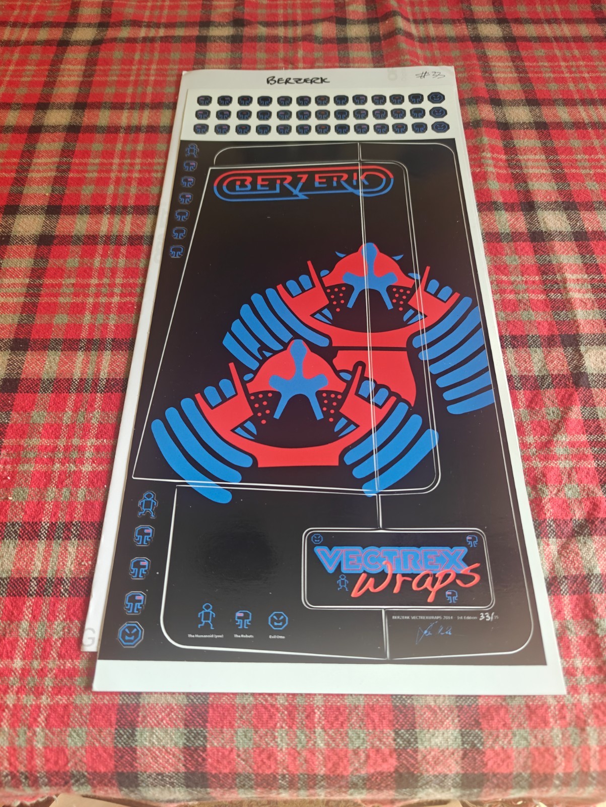 Vectrex Console VectrexWraps Berzerk, 1st Edition 33/35 Limited Rare 2014