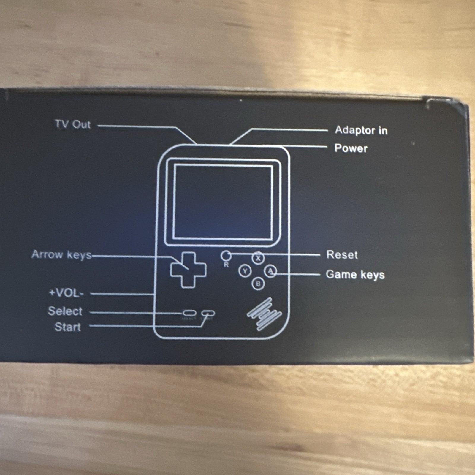 Plus Handheld Game Console Black 3.0″ LCD Rechargeable Backlit TV Out