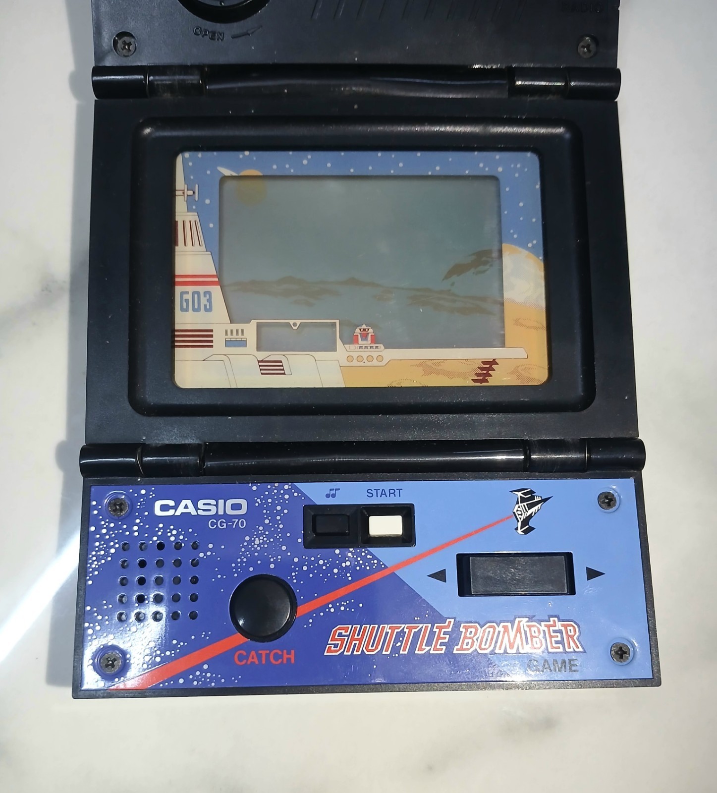 Vintage Casio Shuttle Bomber CG-70 Game & Radio Handheld System 1983