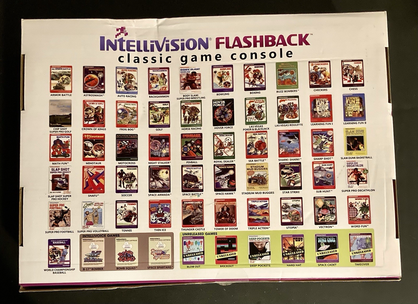 INTELLIVISION Flashback Classic Game Console With 60 Built-in Games Collectors