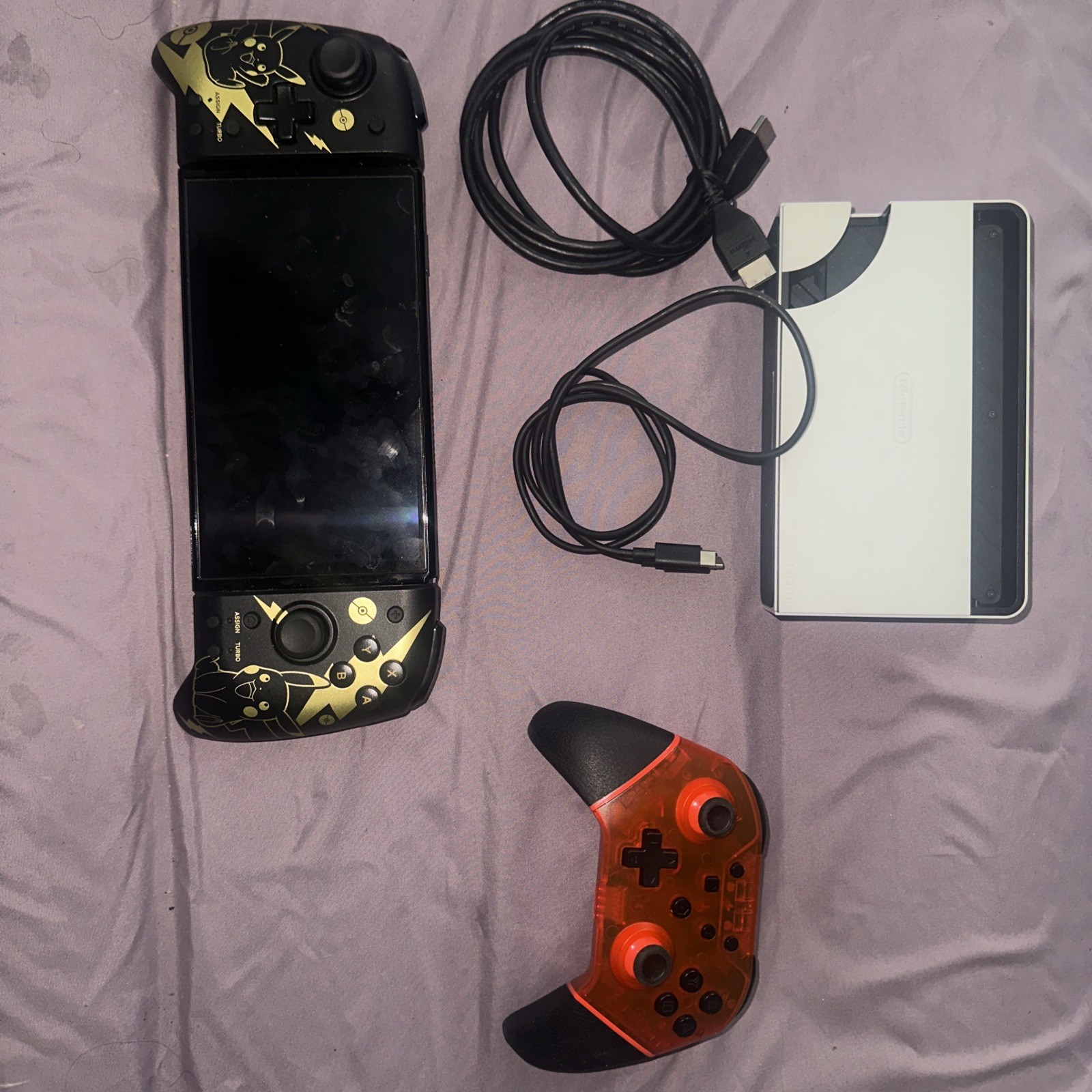 Nintendo Switch OLED 64GB ⭐️ 💫 remote Joy Con limited edition 20 games 💫 🔥