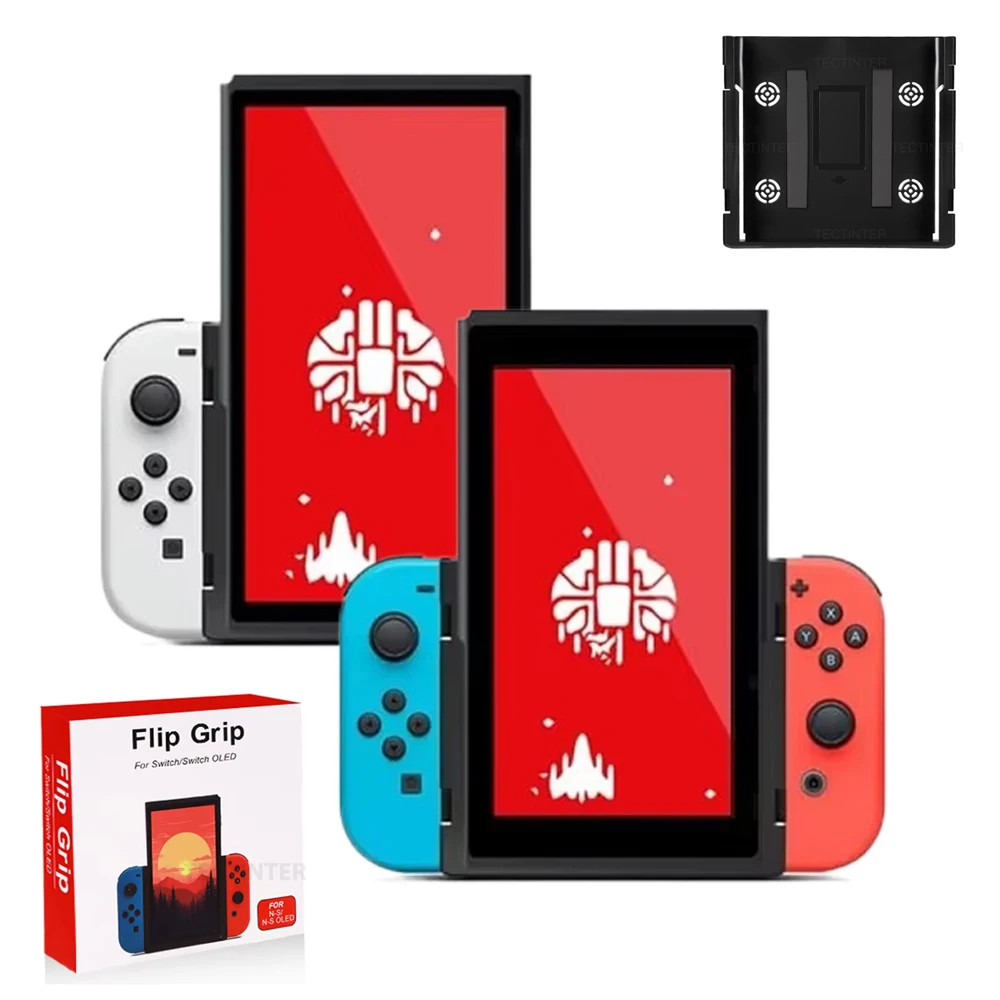 Vertical Bracket Grip Flip for NS Switch/OLED Handheld Game Controller Gamepad