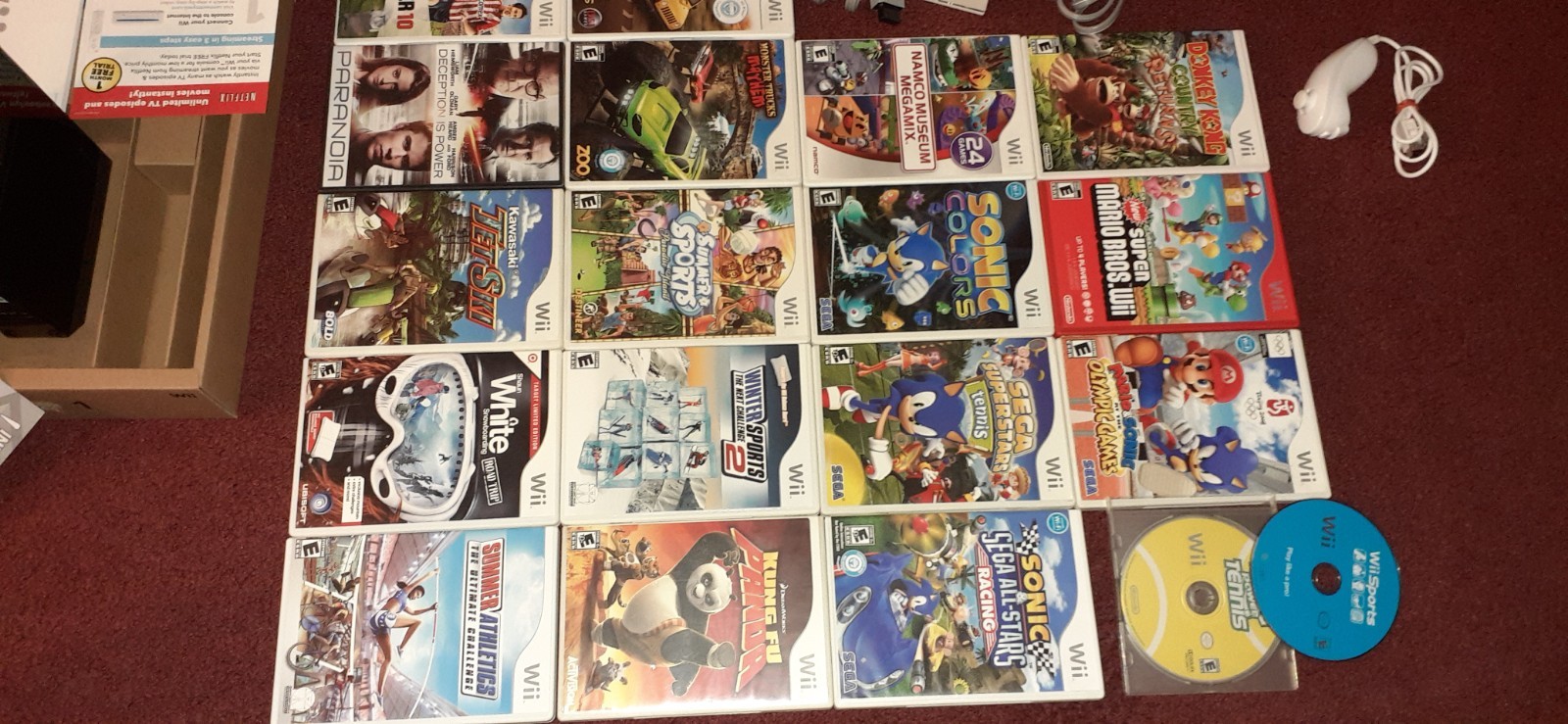Nintendo Wii Bundle , Black Console ,whit all accessory , 29 cd games