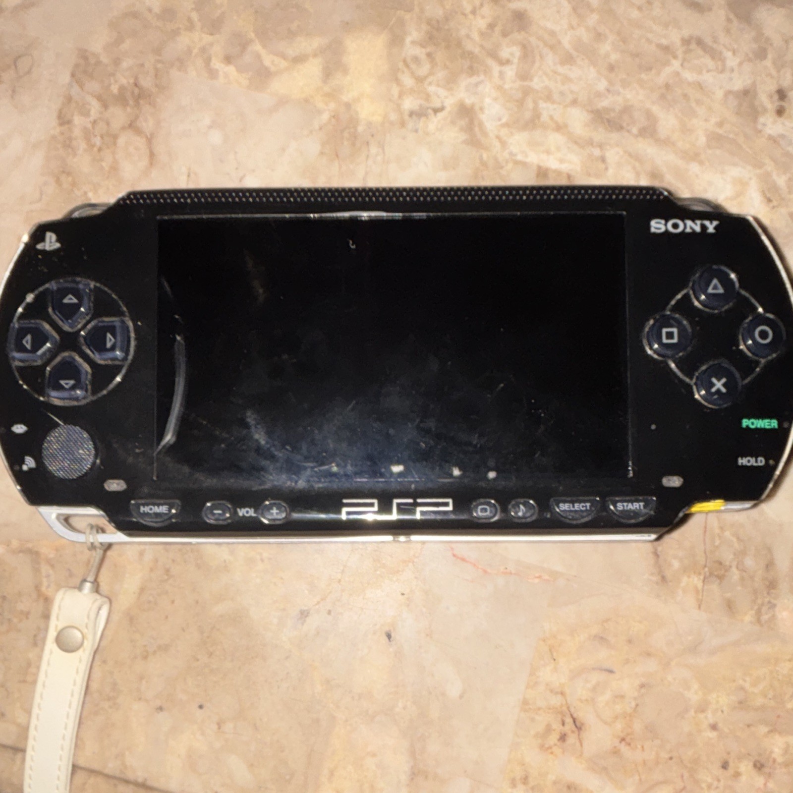 Sony PSP-1001 Black Handheld System, NO CHARGER, 32MB Memory Stick Duo WORKING!