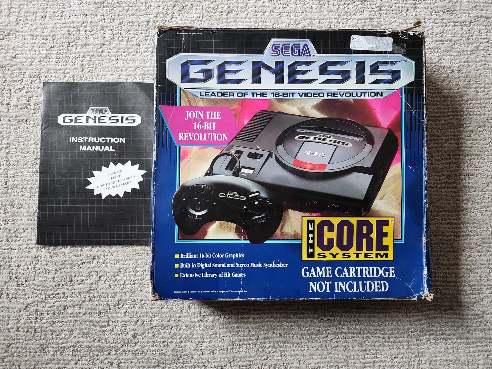 Sega Genesis Model 1 Console The Core System Video Game CIB 1992 No Foam