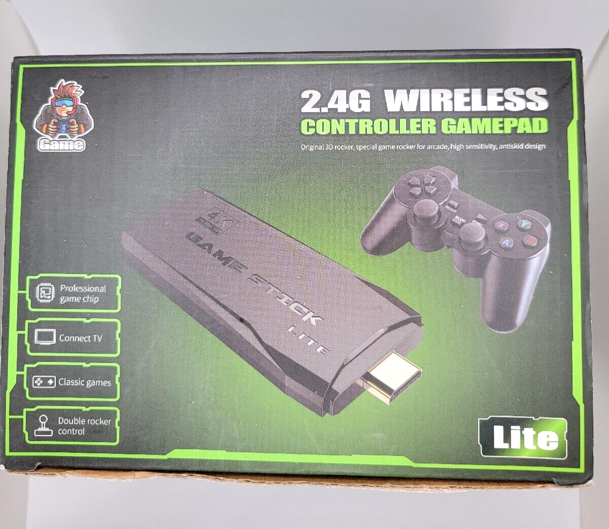 2.4G Wireless Controller Gamepad Lite – 4K Ultra HD Game Stick New Open Box
