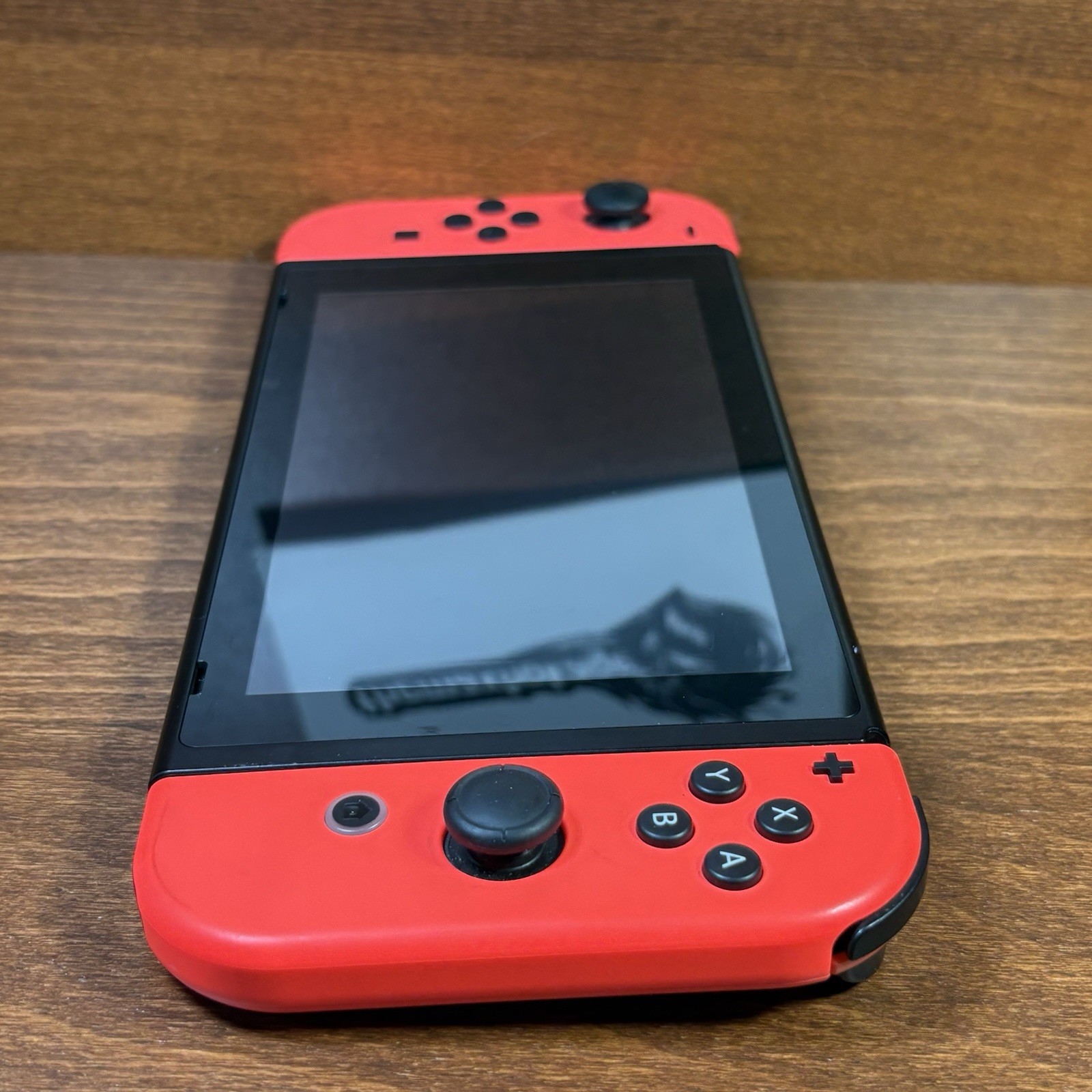 Nintendo Switch with Neon Red Joy-Cons | Works Perfectly | New Red Grip Included