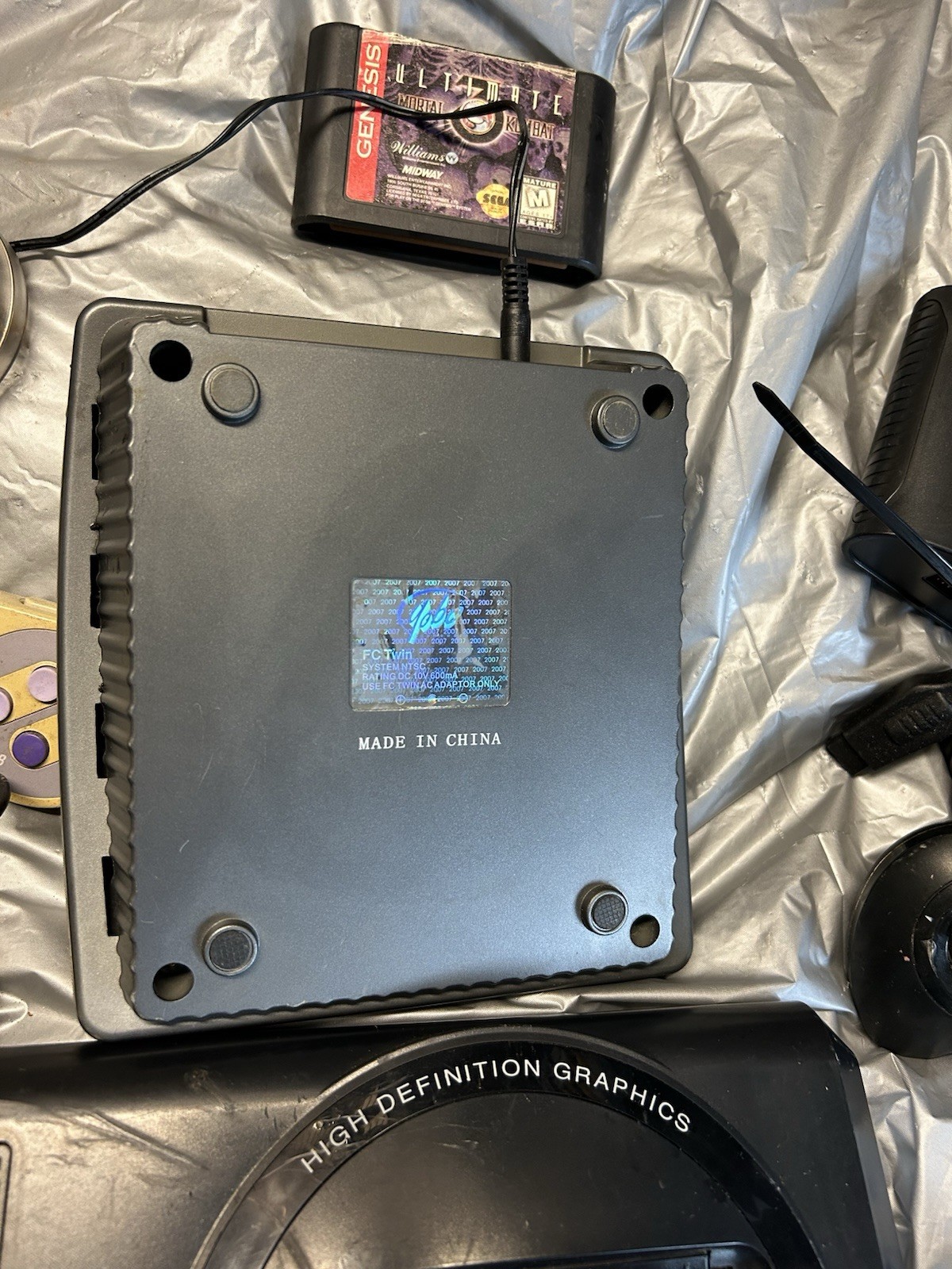 Sega Genesis Console 1601 with controller/hookups with ext port And More