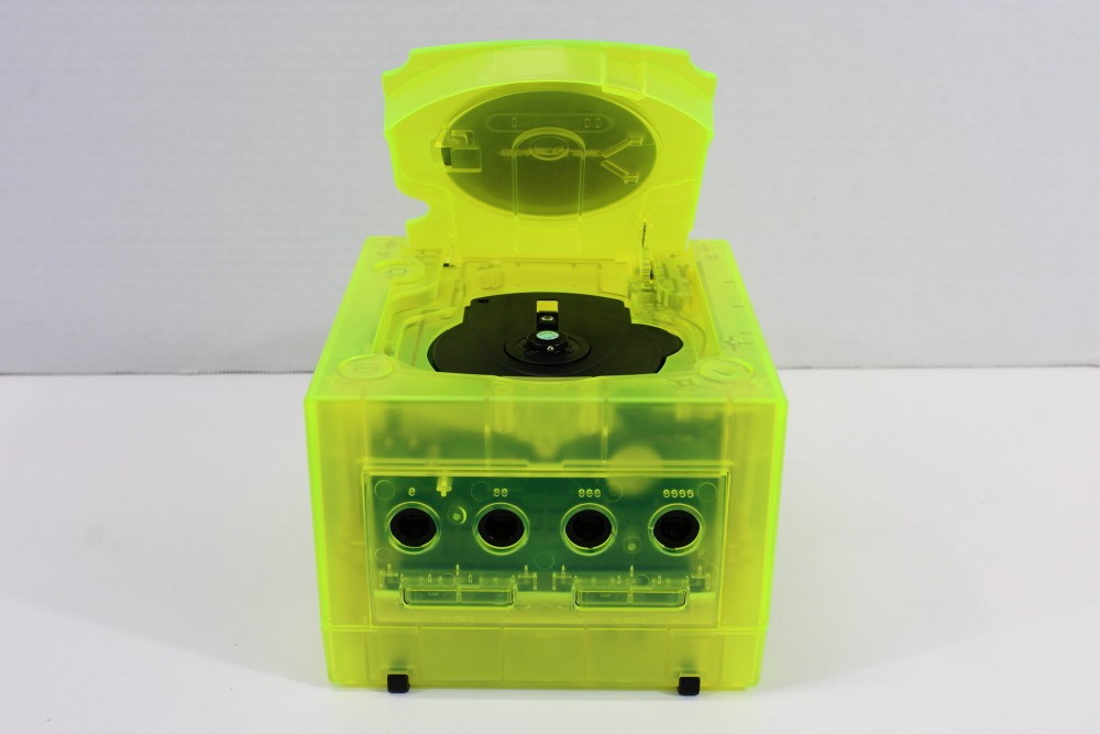 Nintendo Gamecube Console Clear Transparent Yellow & AC NTSC-U/C DOL-001 GC RGB