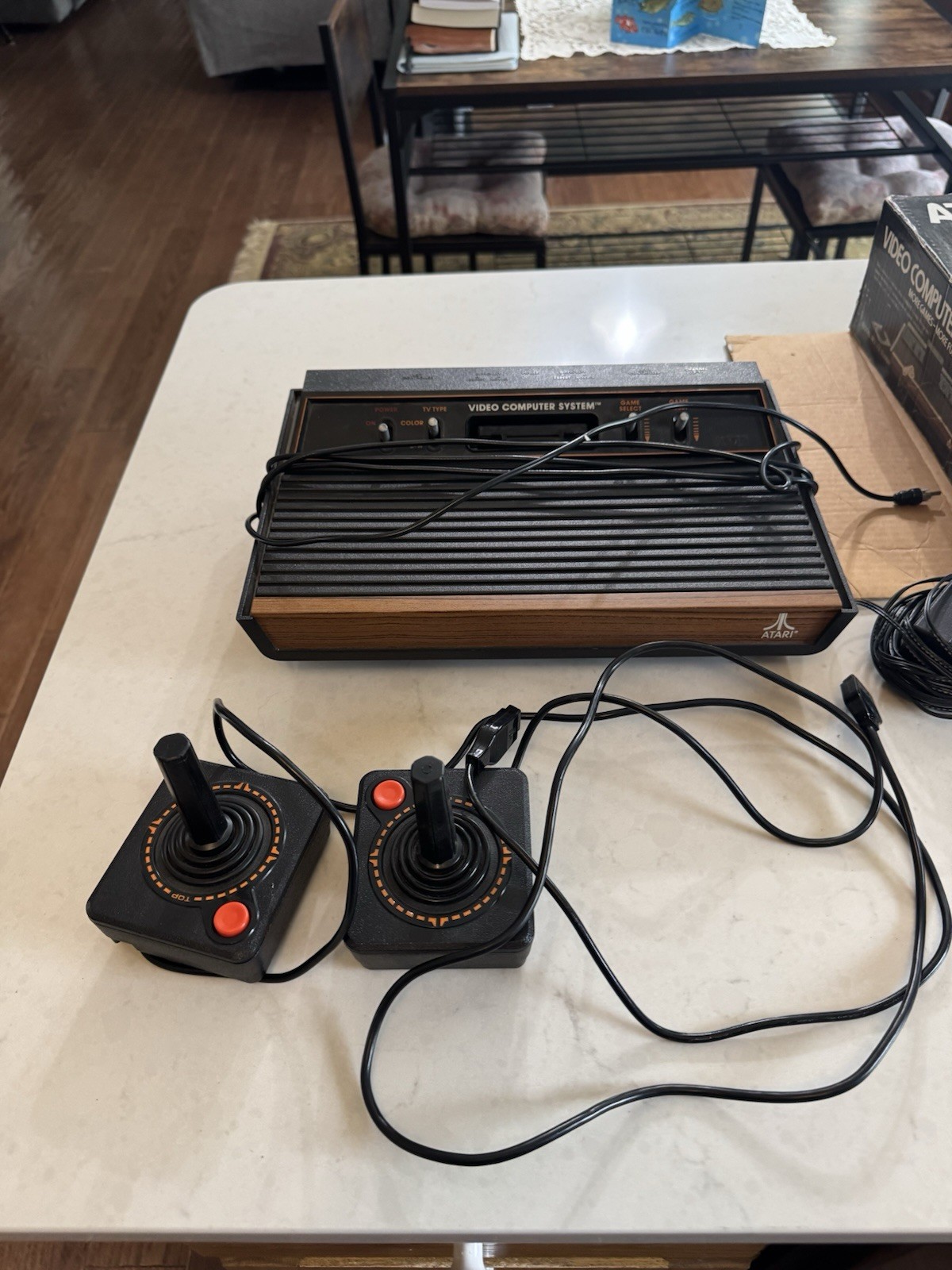 Atari 2600A System Bundle with Console, Power cord, Joysticks Paddles & Box Vtg