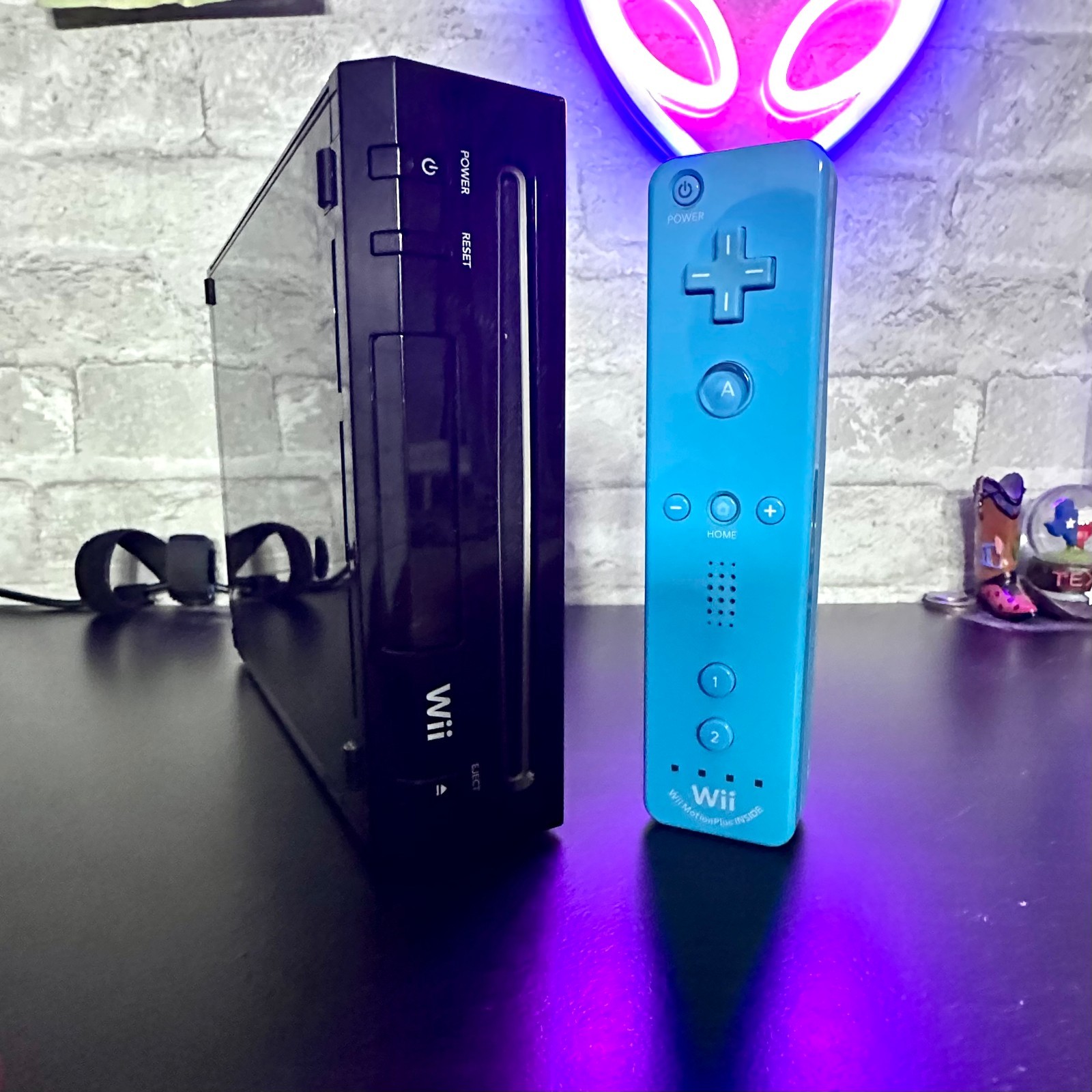 Nintendo Wii Black Console Bundle – MotionPlus Remotes, Nunchuk, Charger, Extras