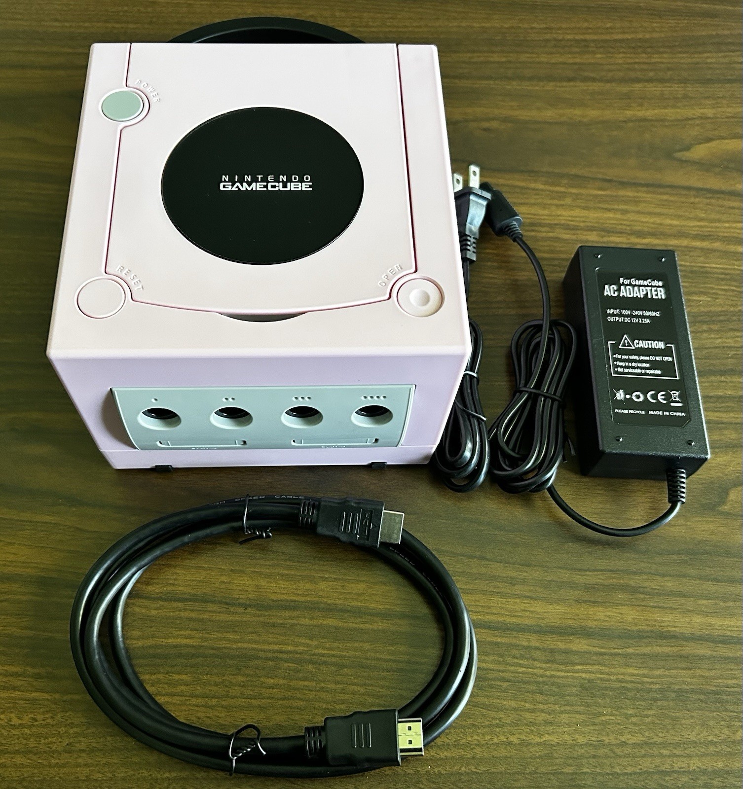 Nintendo GameCube Console ROSE PINK – HDMI Mod Pluto Llx 1-4 controller