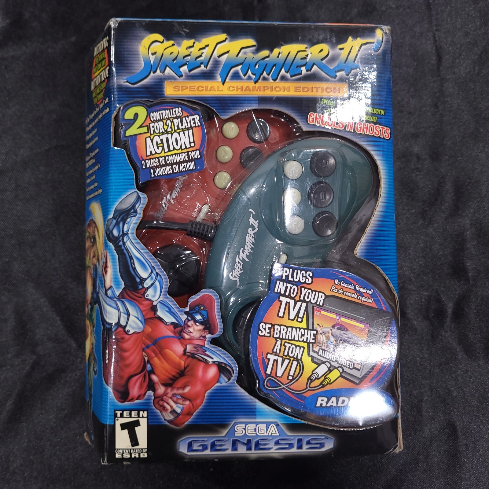 Radica Sega Megadrive Streetfighter 2/Ghouls N Ghosts Plug In And Play TV Game 
