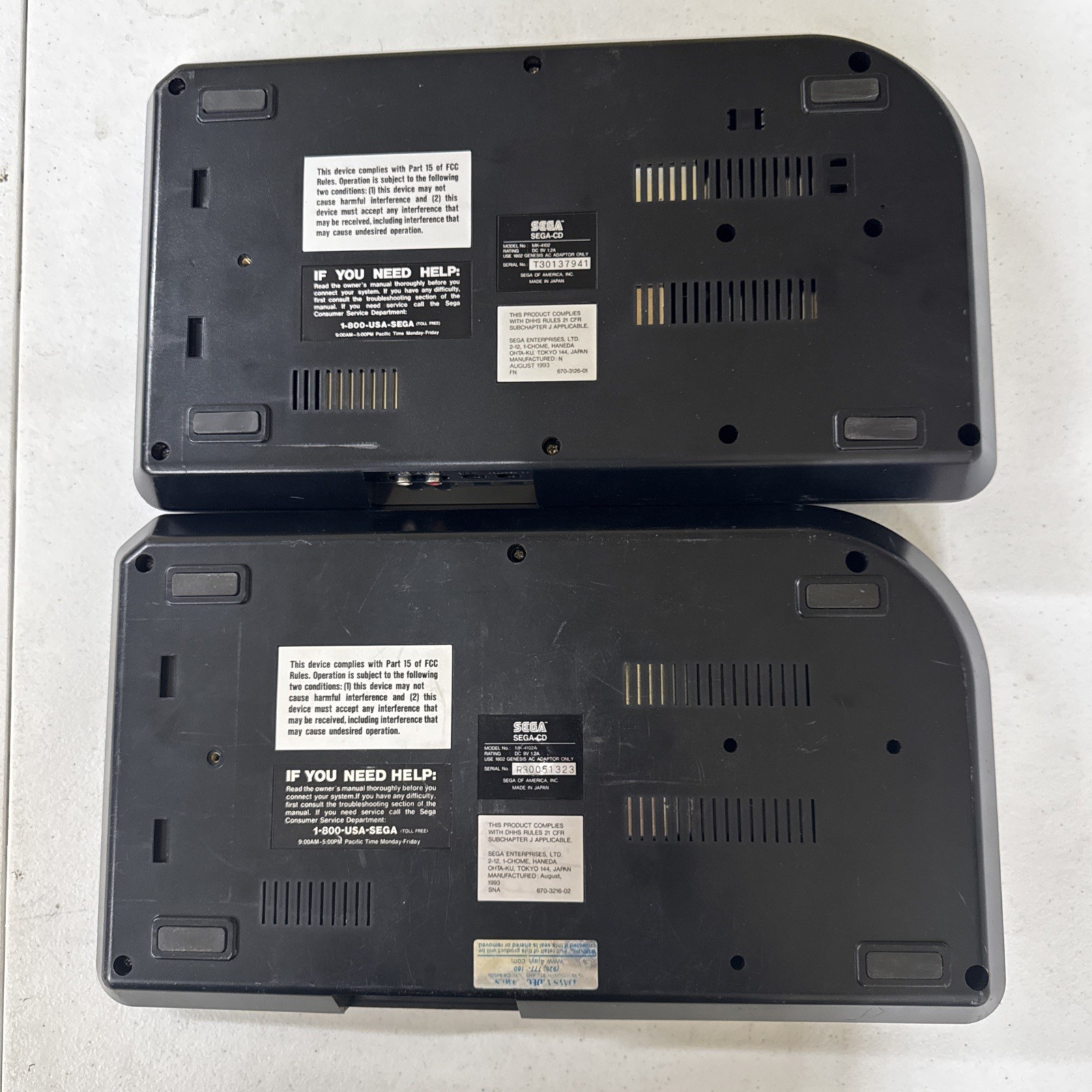 Sega CD Model 2 Genesis Model 2 Console for Parts/Repair Lot Of 2