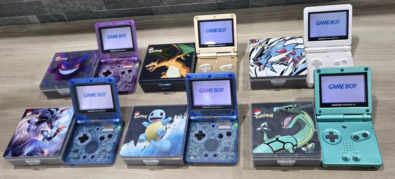 Nintendo Gameboy Advance SP Pokémon Reshell Choose your favorite color