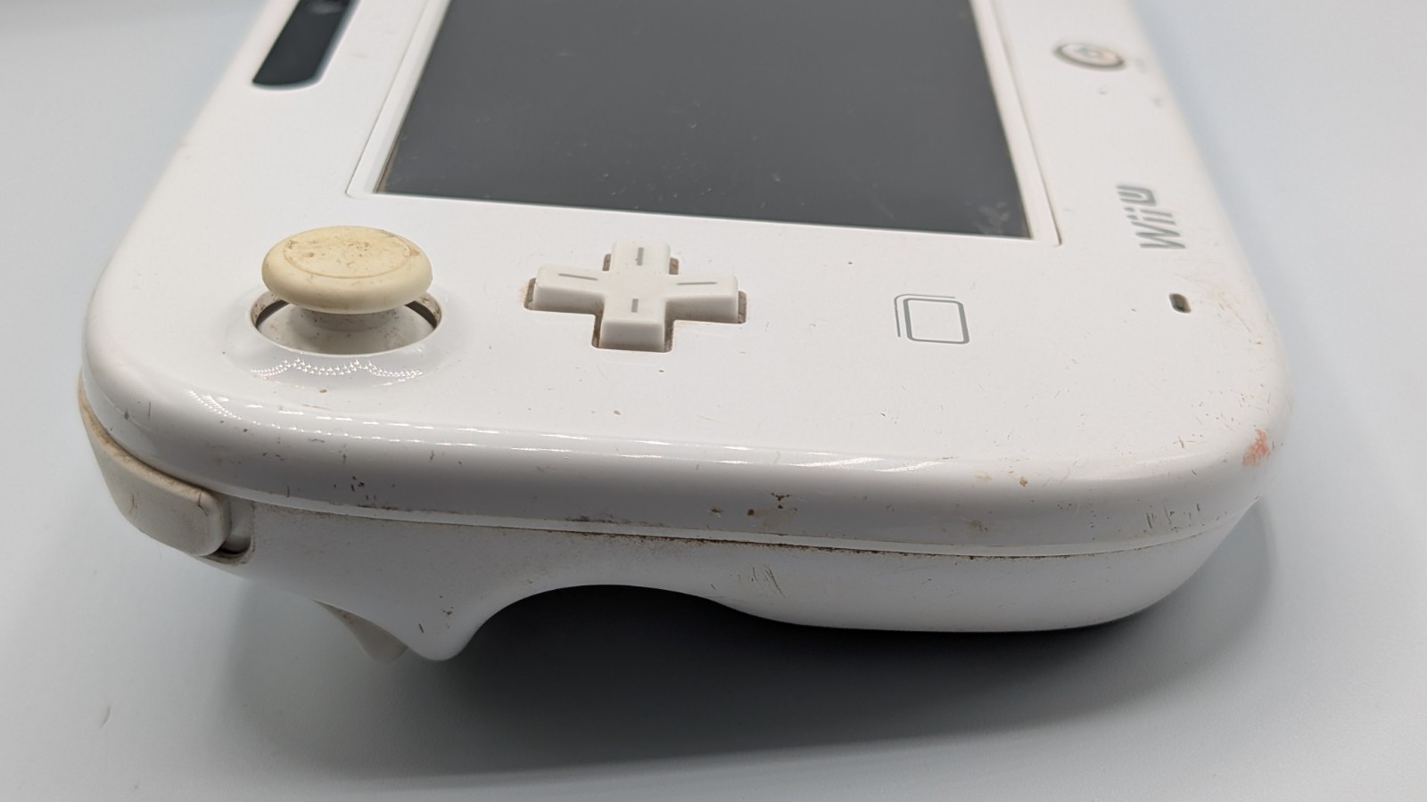 Nintendo Wii U White Gamepad Controller Only – No Battery – For Parts Or Repair